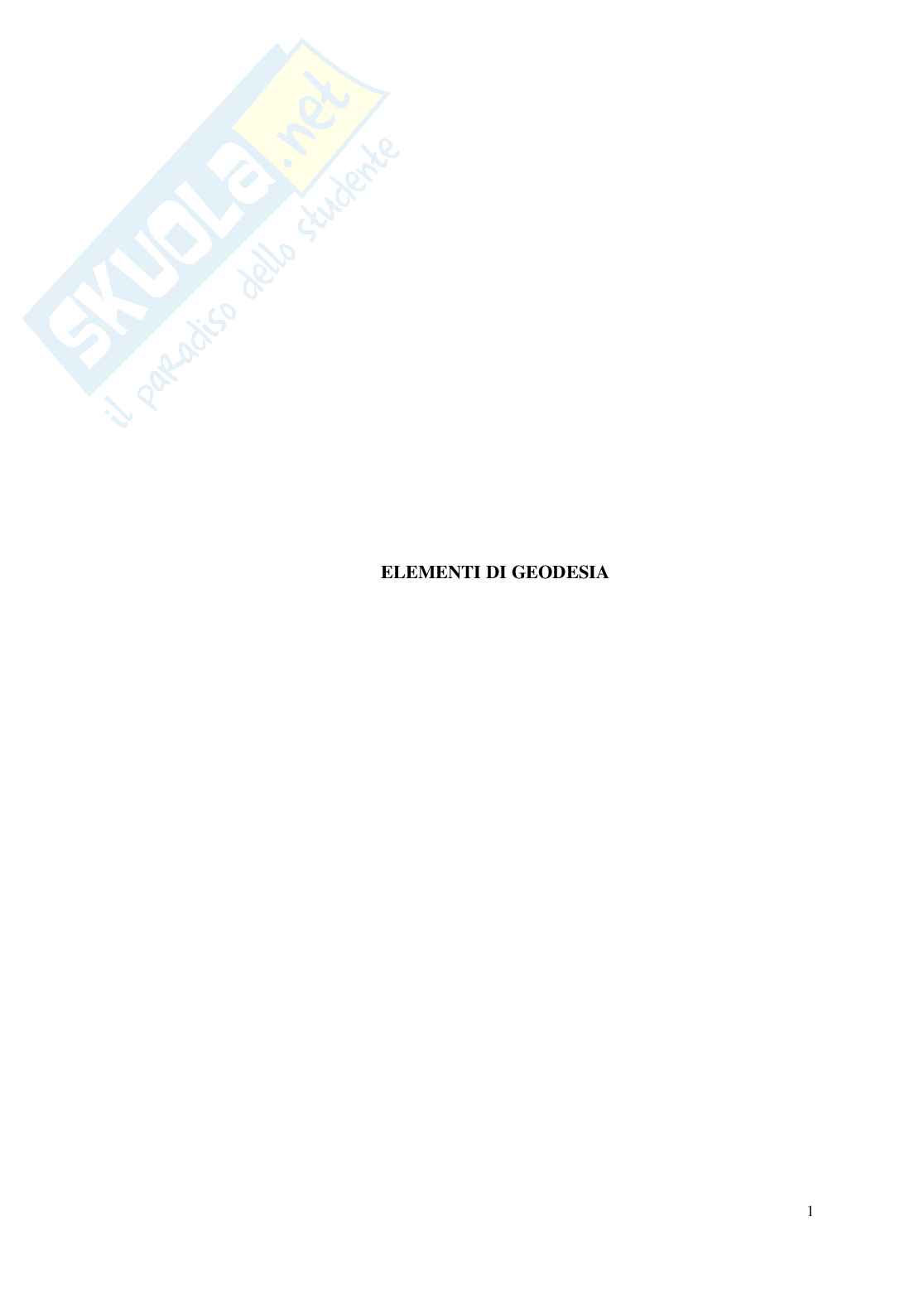 Appunti Topografia - Elementi di Geodesia Pag. 1