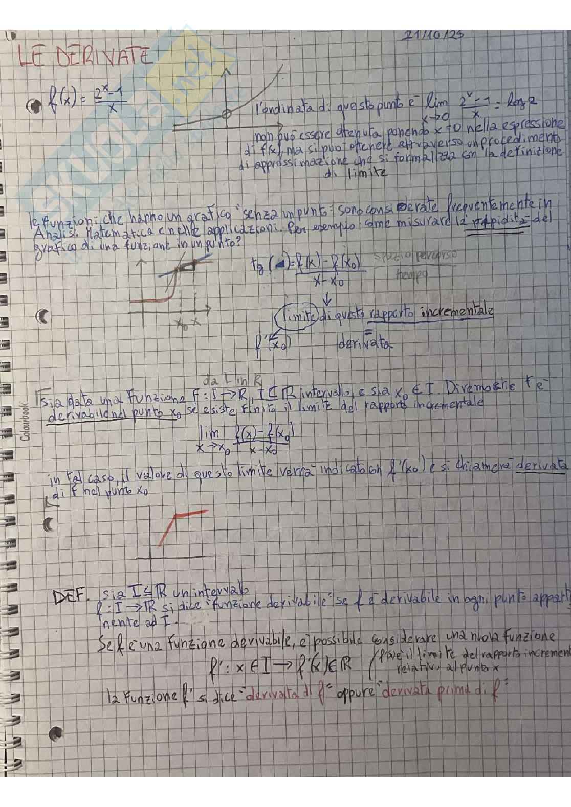 Riassunto esame Corso integrato di istituzioni di matematiche, Prof. Fiorenza Alberto, libro consigliato Elementi di analisi matematica e Geometria con prerequisiti ed esercizi svolti, Crasta, Malusa Pag. 21
