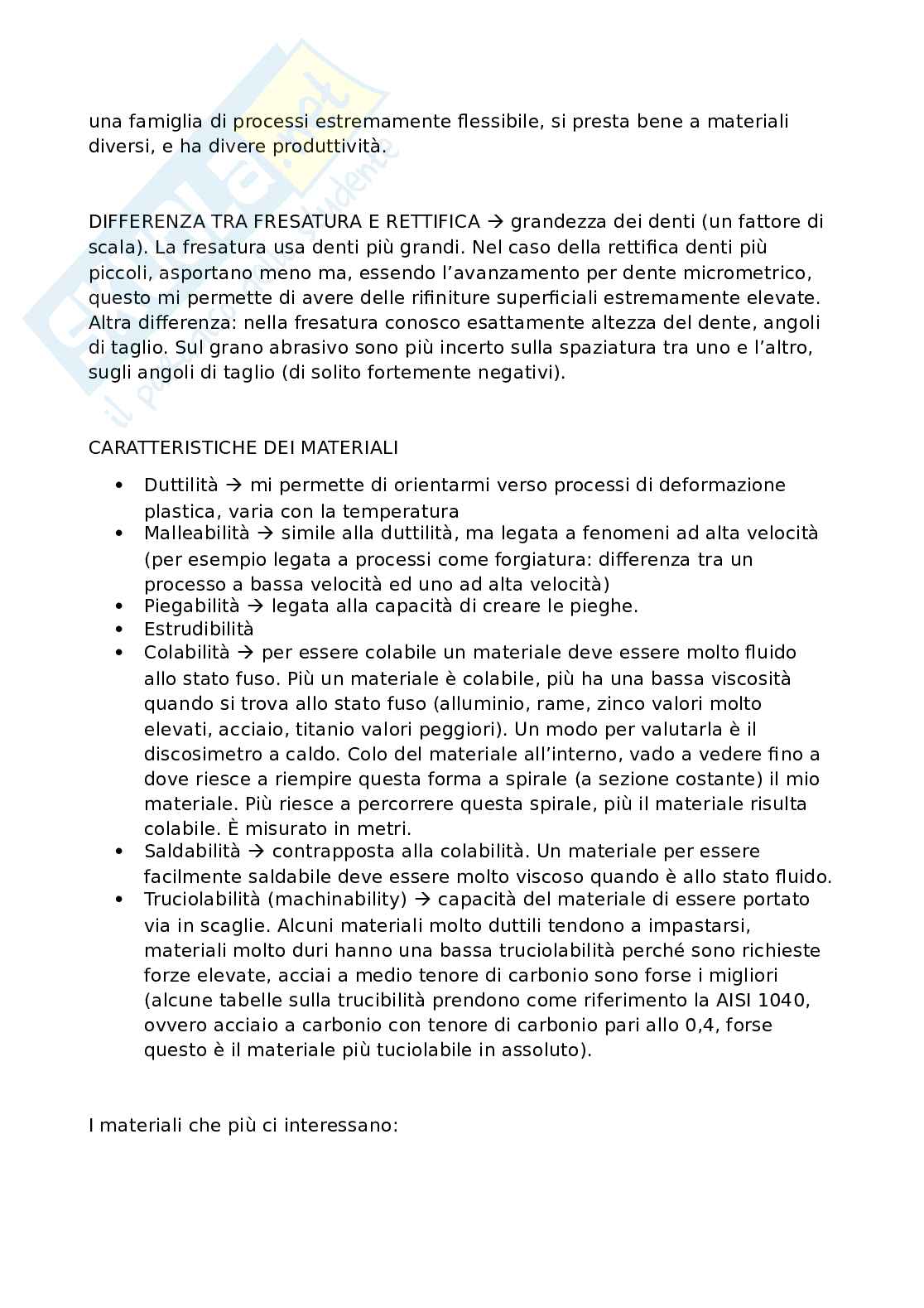Tipologie di lavorazione Pag. 6