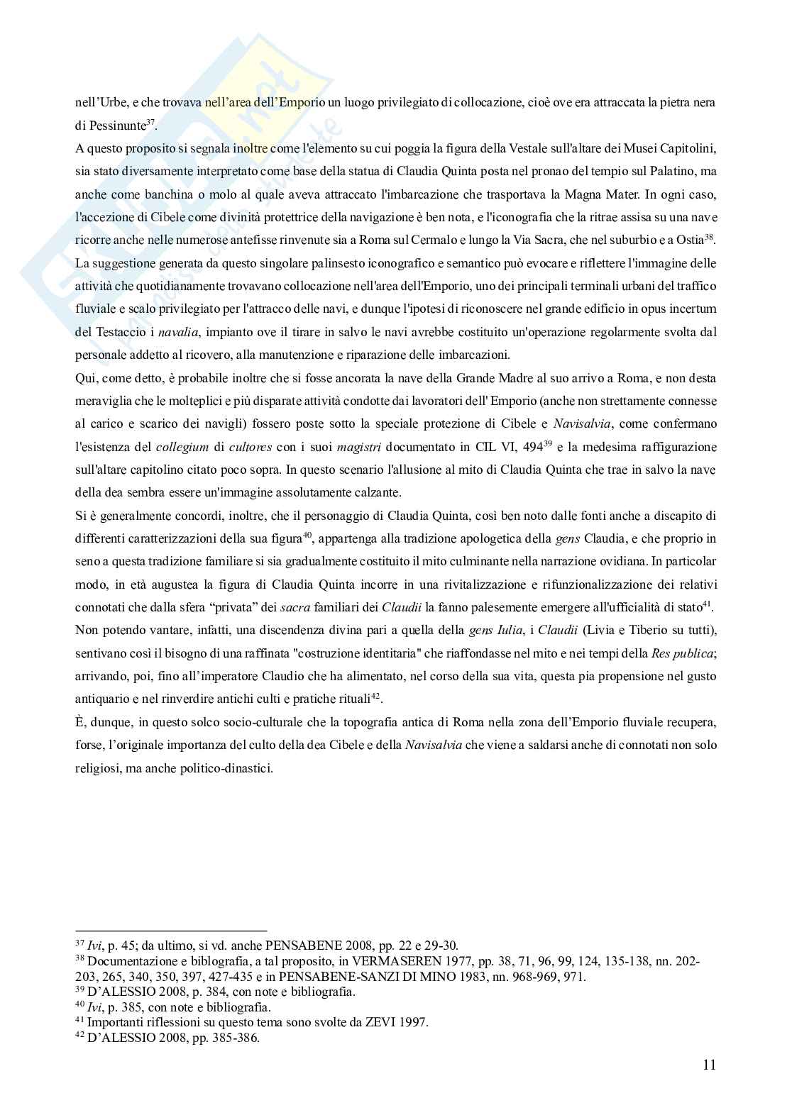 Riassunto esame Topografia dell'italia antica, Prof. De Magistris Elio, libro consigliato Introduzione alla topografia antica, Quilici, Quilici Gigli Pag. 11