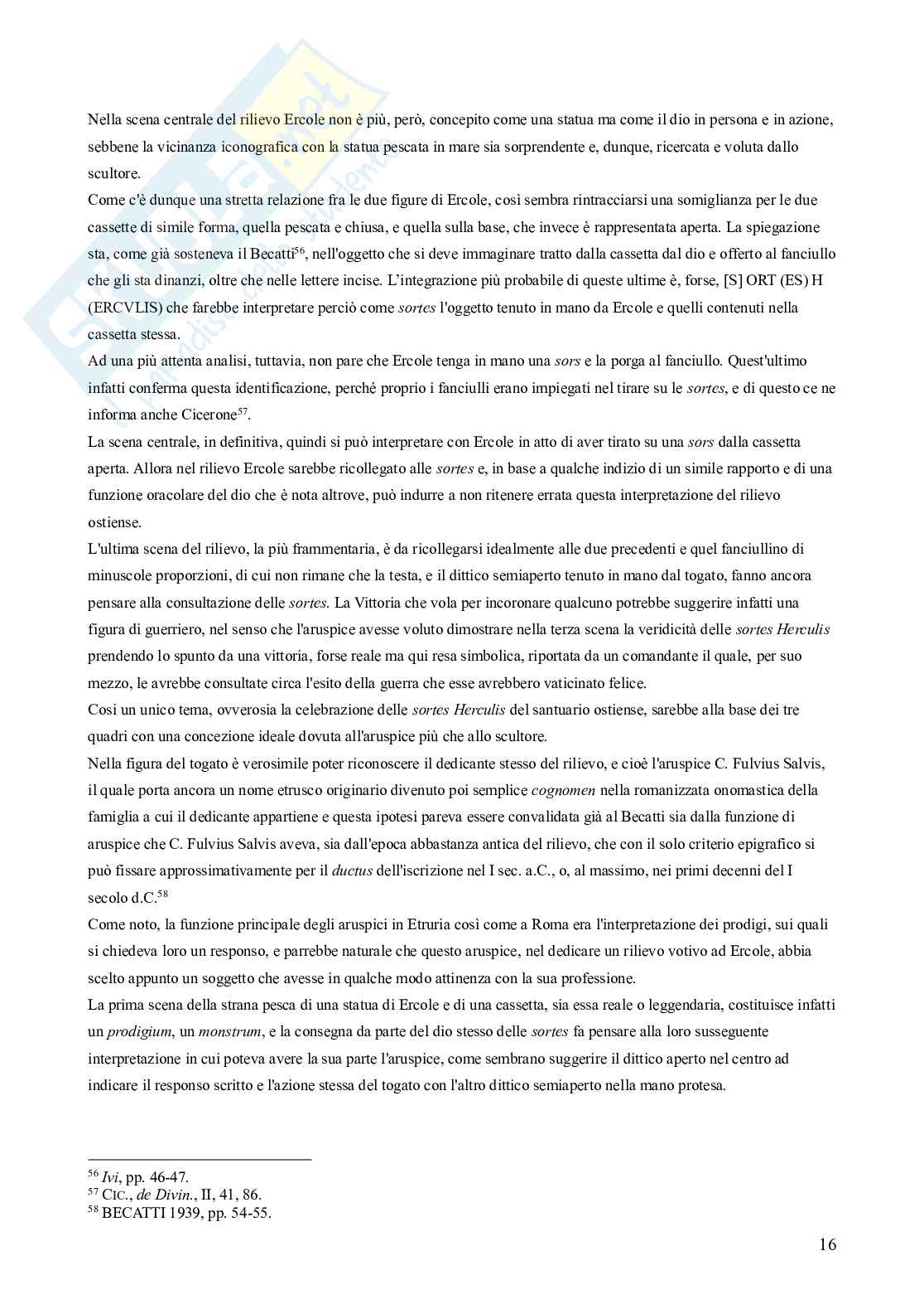 Riassunto esame Topografia dell'italia antica, Prof. De Magistris Elio, libro consigliato Introduzione alla topografia antica, Quilici, Quilici Gigli Pag. 16