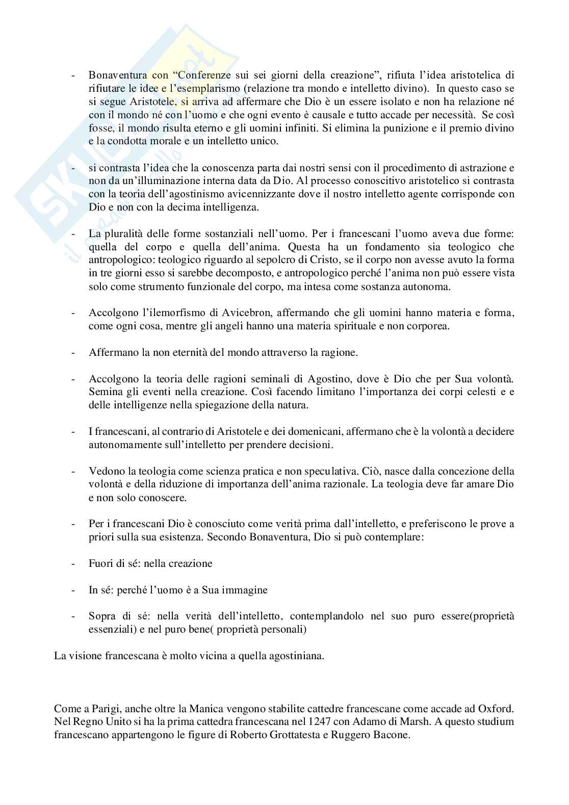 Riassunto esame Storia della filosofia medievale, Prof. Martinelli Enzo, libro consigliato I mondi della filosofia, Porro, Esposito Pag. 11