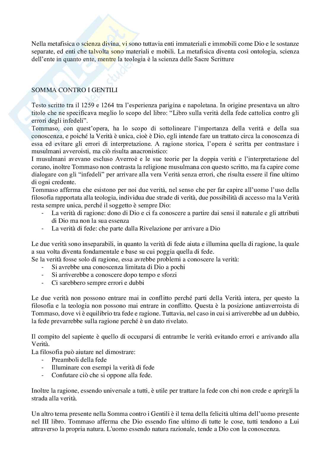 Riassunto esame Storia della filosofia medievale, Prof. Martinelli Enzo, libro consigliato I mondi della filosofia, Porro, Esposito Pag. 16