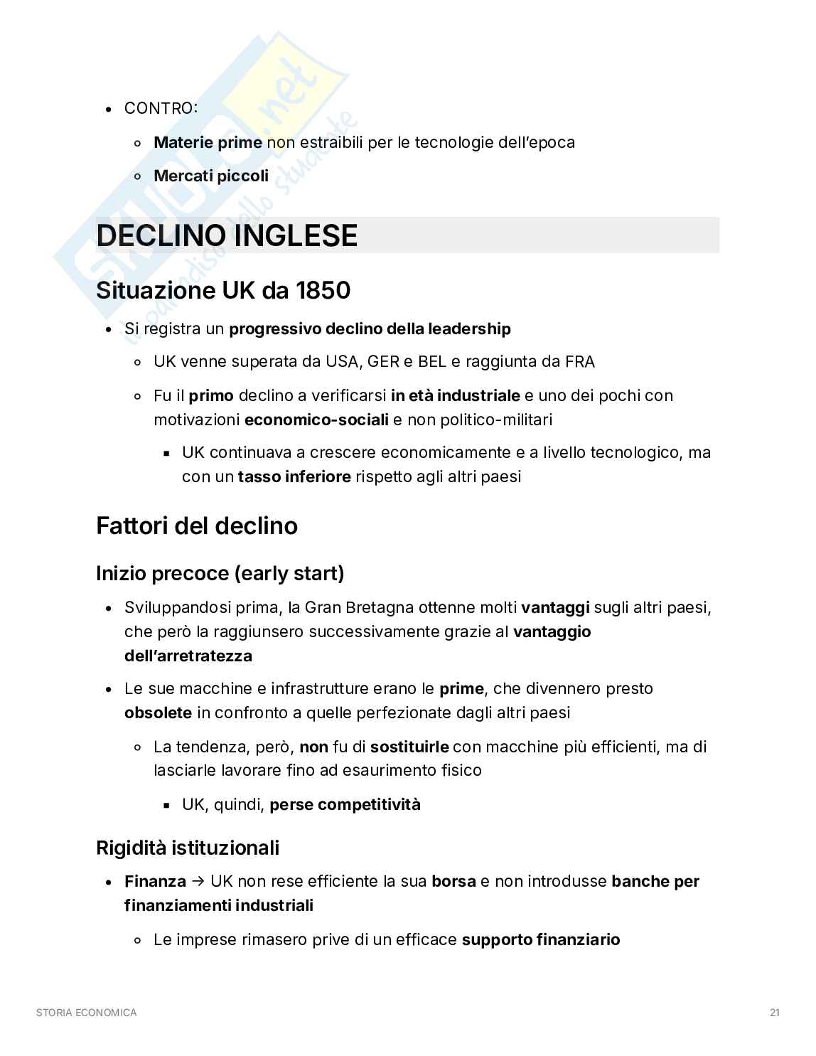 Appunti di Storia economica: dalla Rivoluzione agraria all'Unione Europea Pag. 21