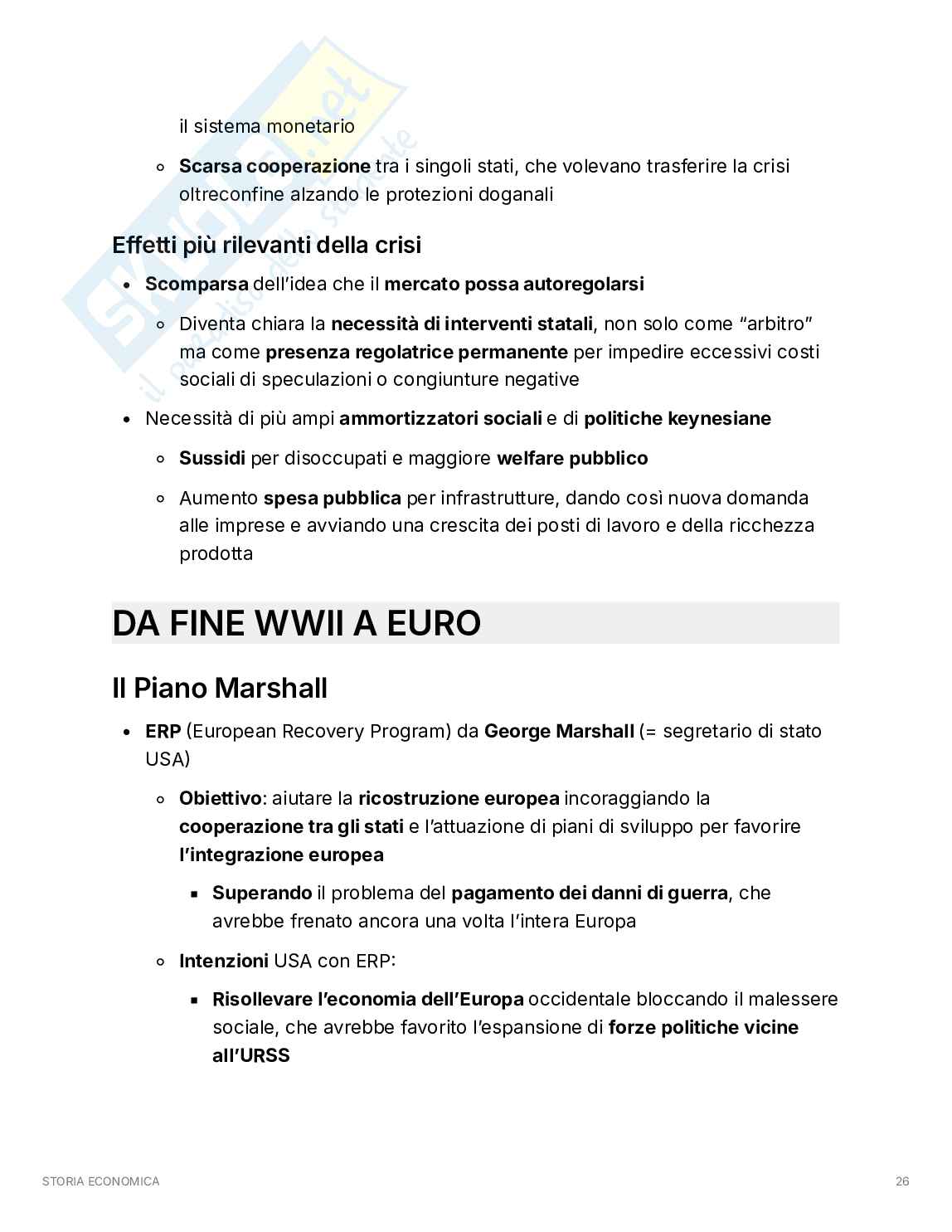 Appunti di Storia economica: dalla Rivoluzione agraria all'Unione Europea Pag. 26