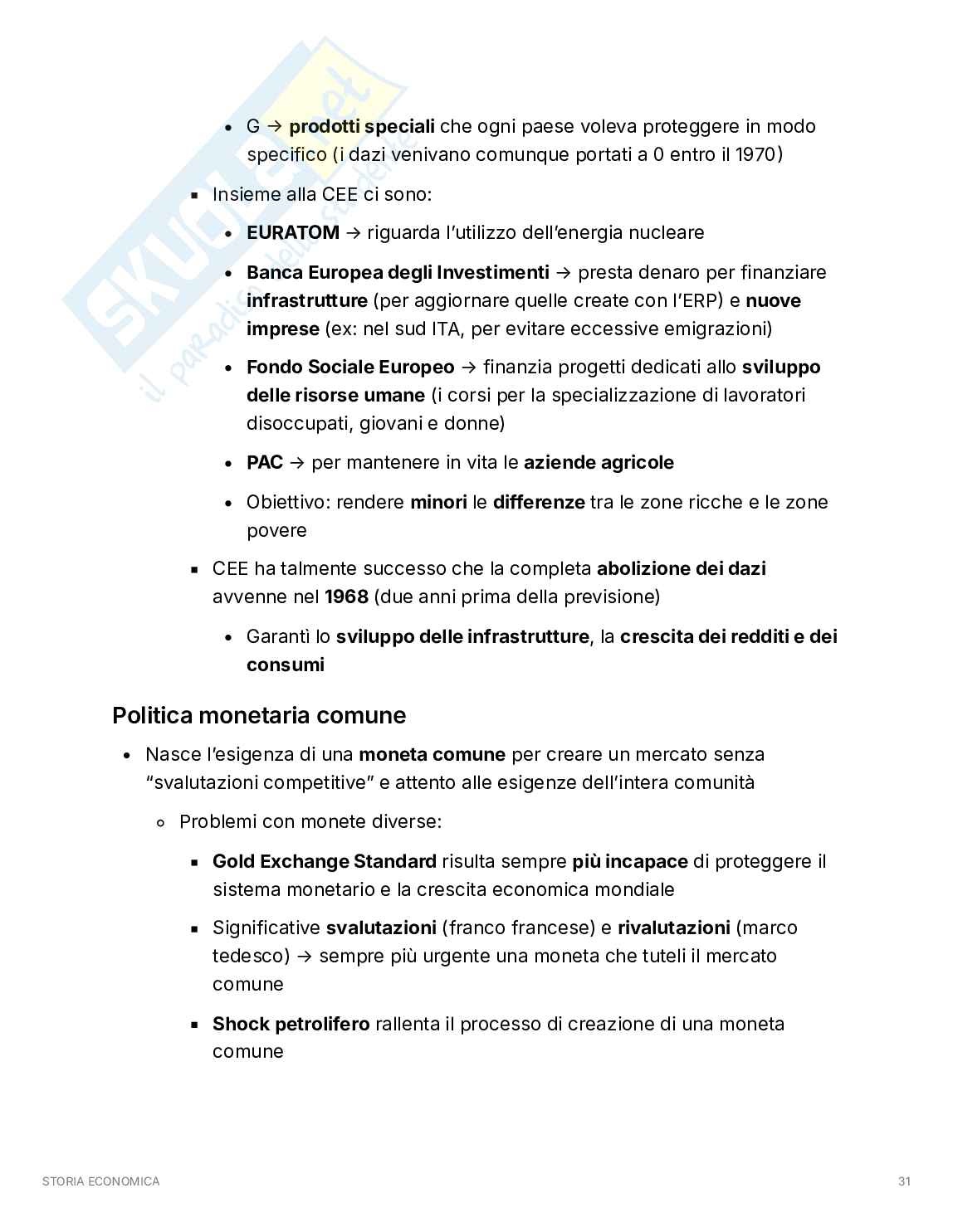 Appunti di Storia economica: dalla Rivoluzione agraria all'Unione Europea Pag. 31