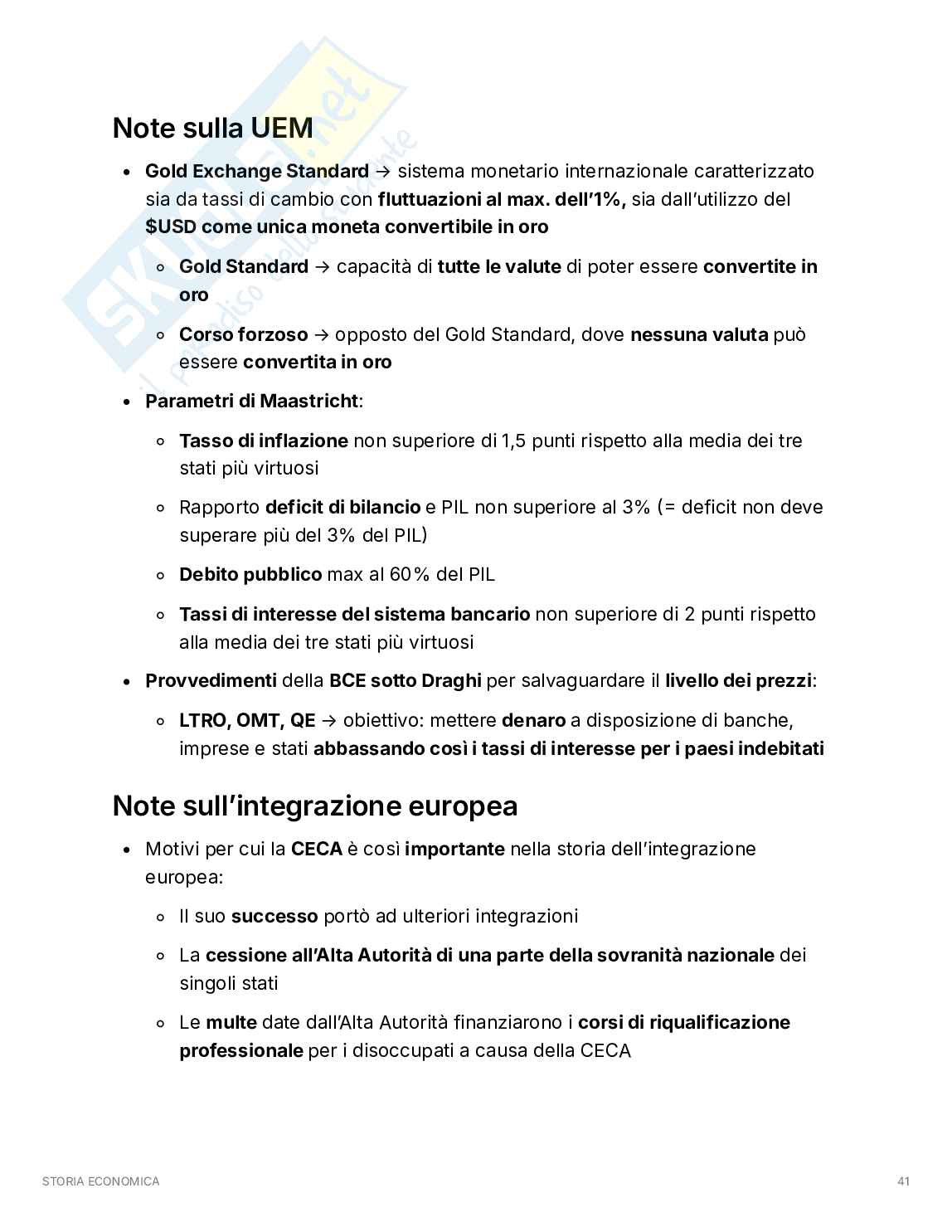 Appunti di Storia economica: dalla Rivoluzione agraria all'Unione Europea Pag. 41