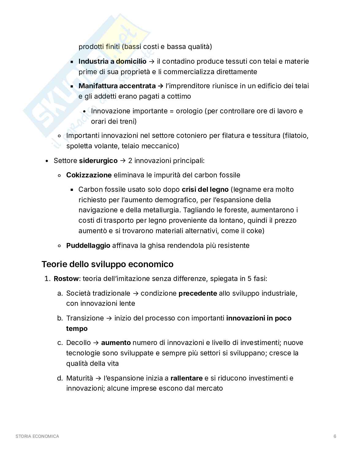 Appunti di Storia economica: dalla Rivoluzione agraria all'Unione Europea Pag. 6