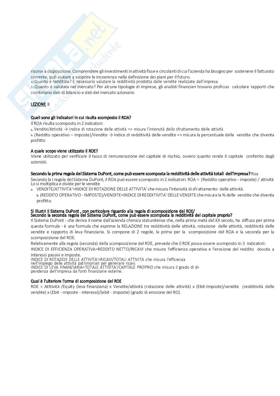 Finanza aziendale Pag. 11