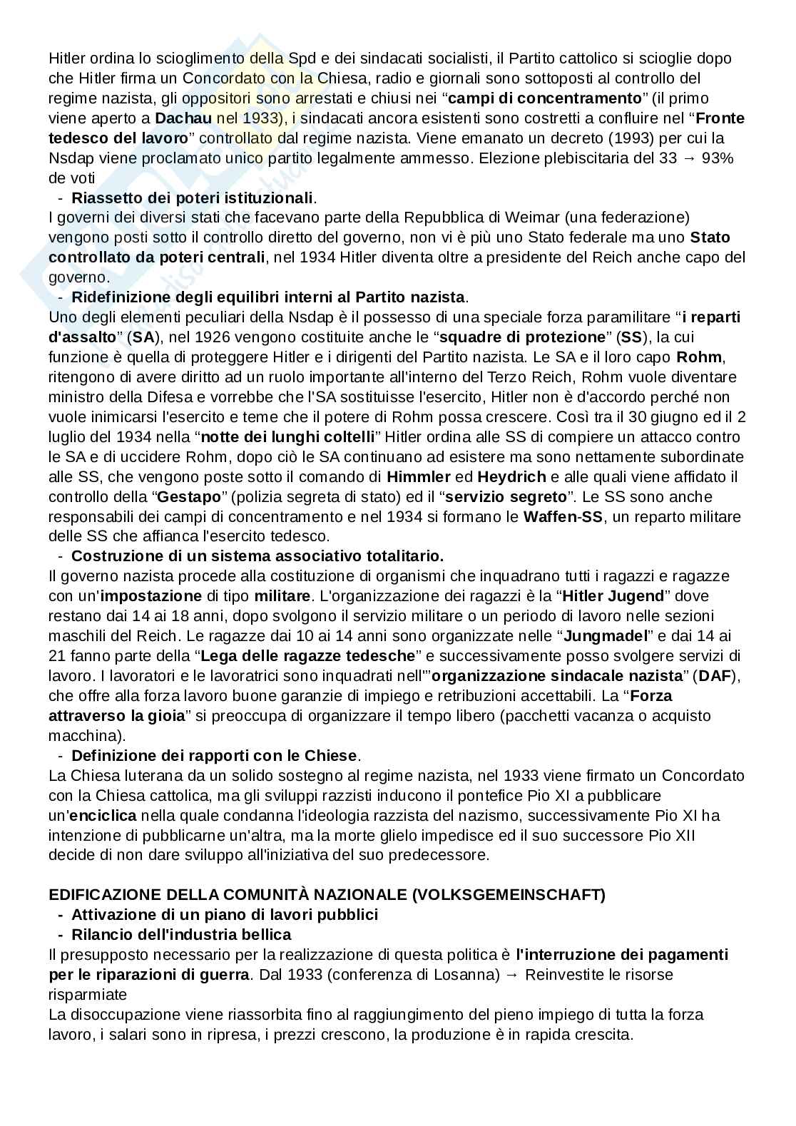 Riassunto esame storia contemporanea, prof Costantini, libro consigliato L'età contemporanea dalla grande guerra ad oggi Pag. 16