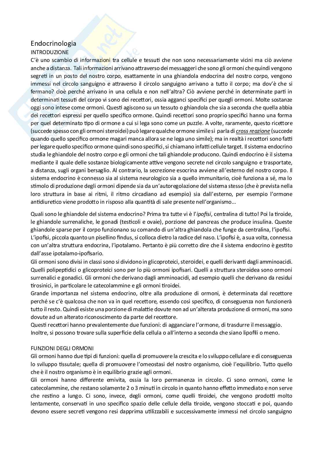 Endocrinologia  Pag. 1