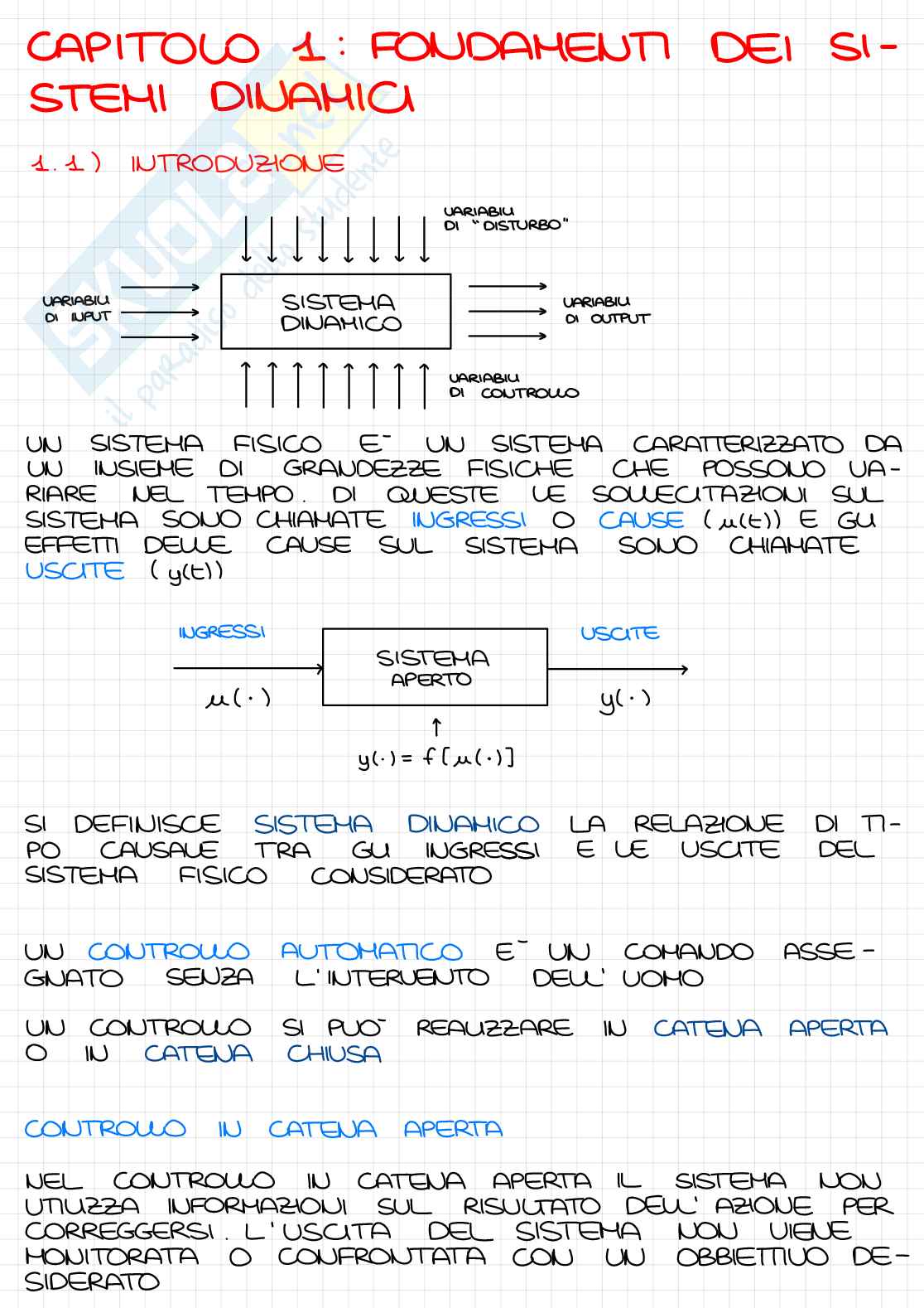 Appunti lezione Fondamenti di automatica Pag. 1