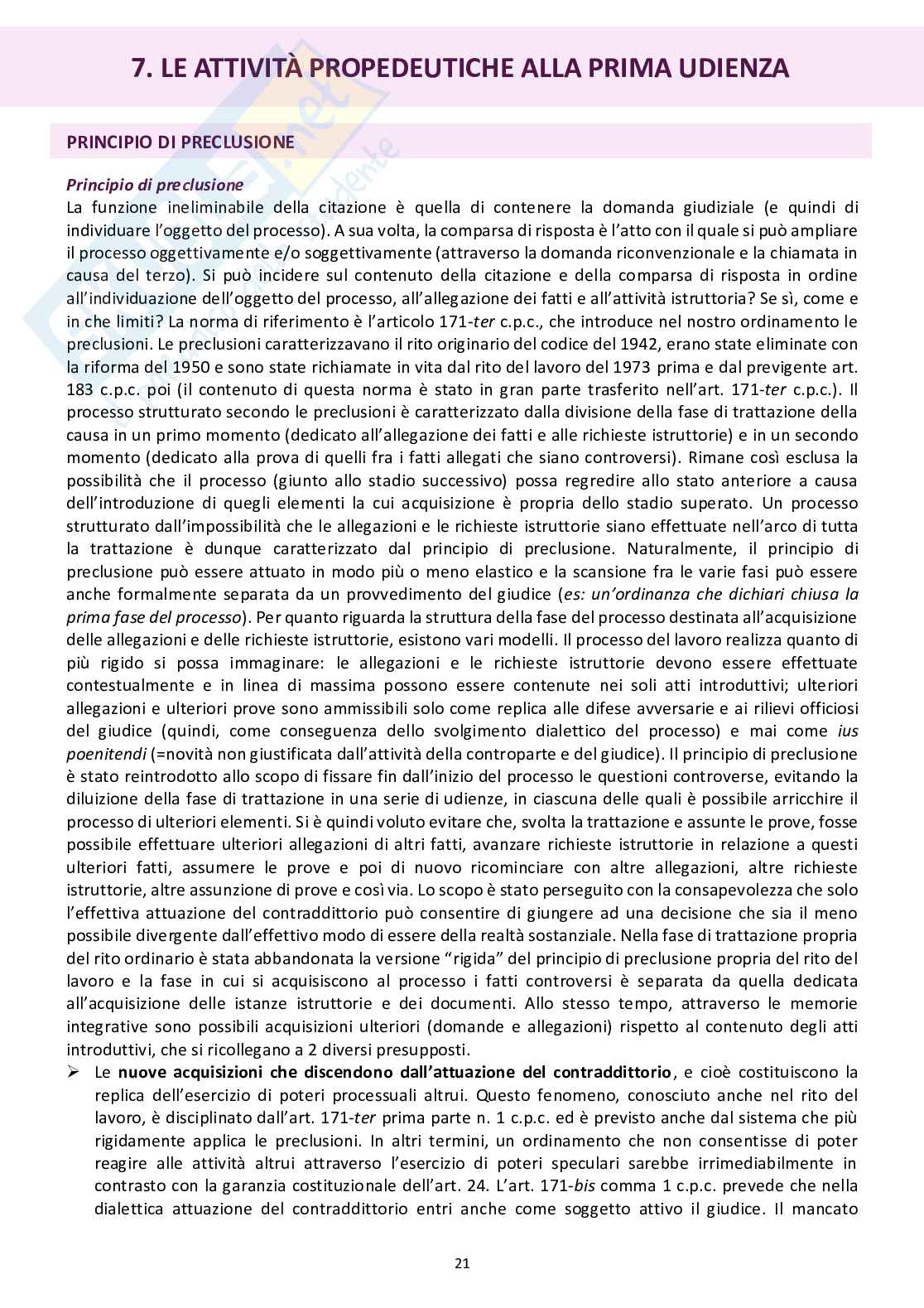 Diritto processuale civile basato sul manuale Luiso volume II (modulo A) Pag. 21