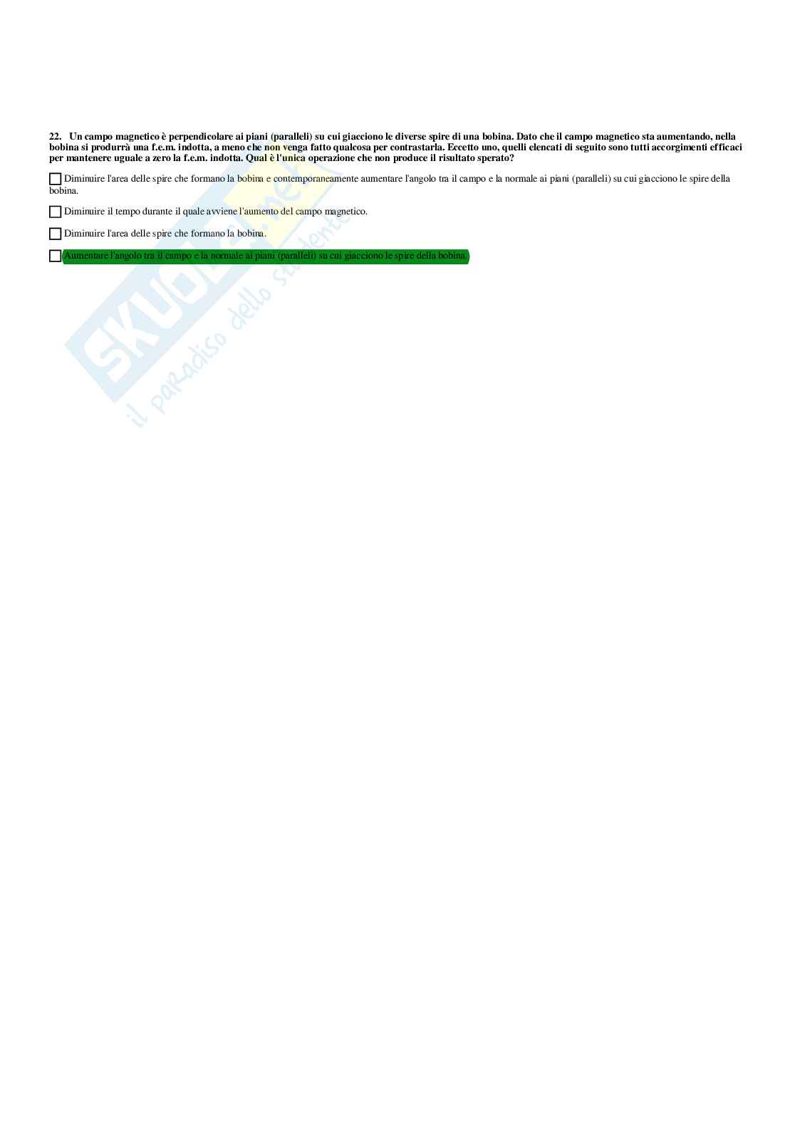 Paniere Fisica applicata - Risposte multiple - aggiornato (2026) Pag. 86