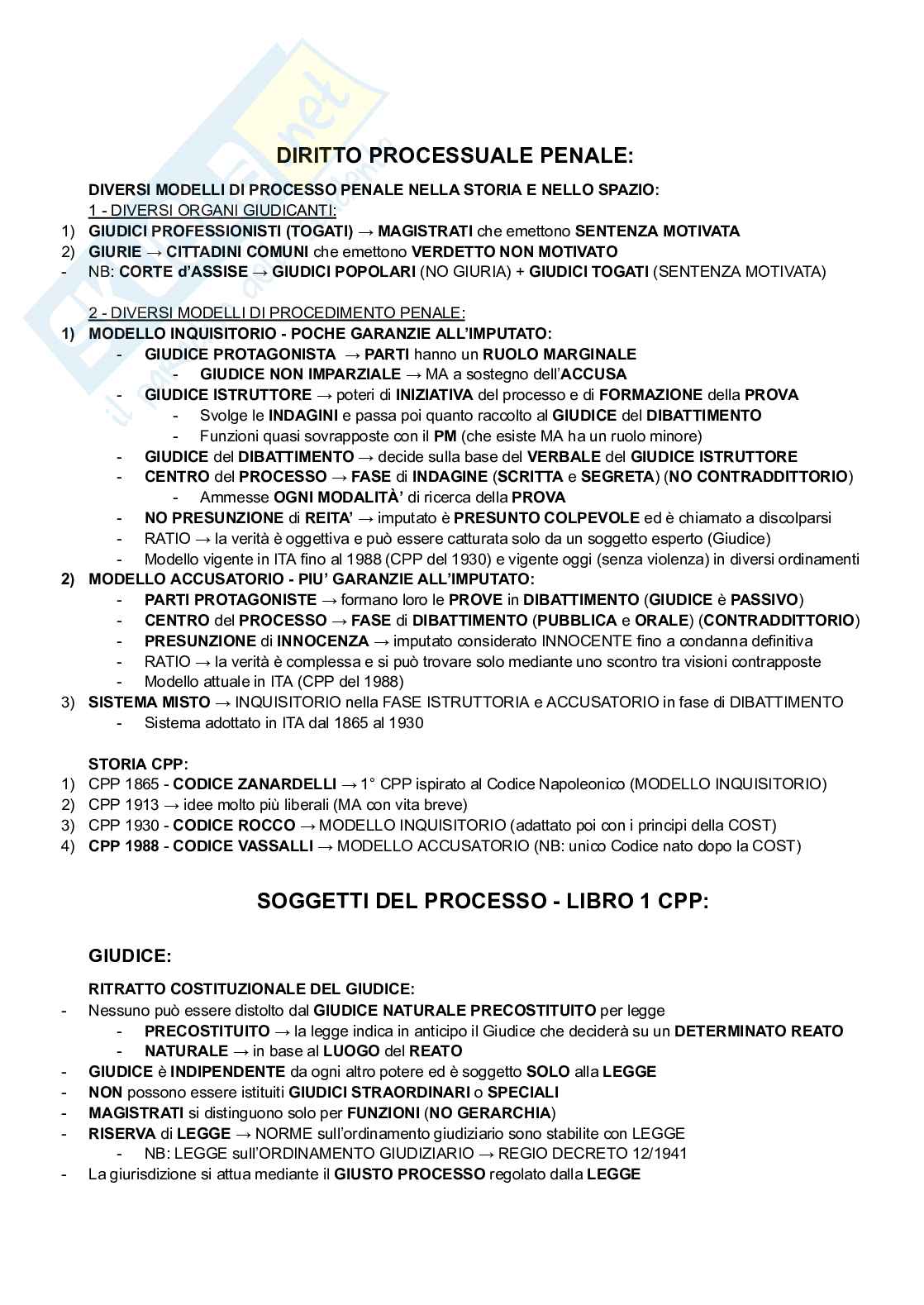 Diritto processuale penale Pag. 1