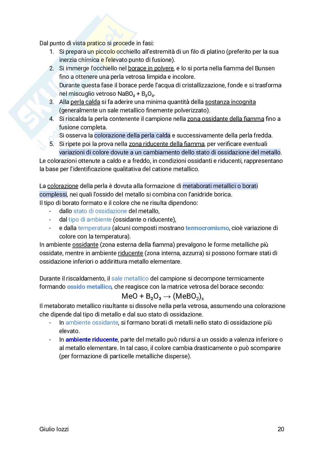 Analisi chimico-farmaceutica qualitativa  Pag. 21