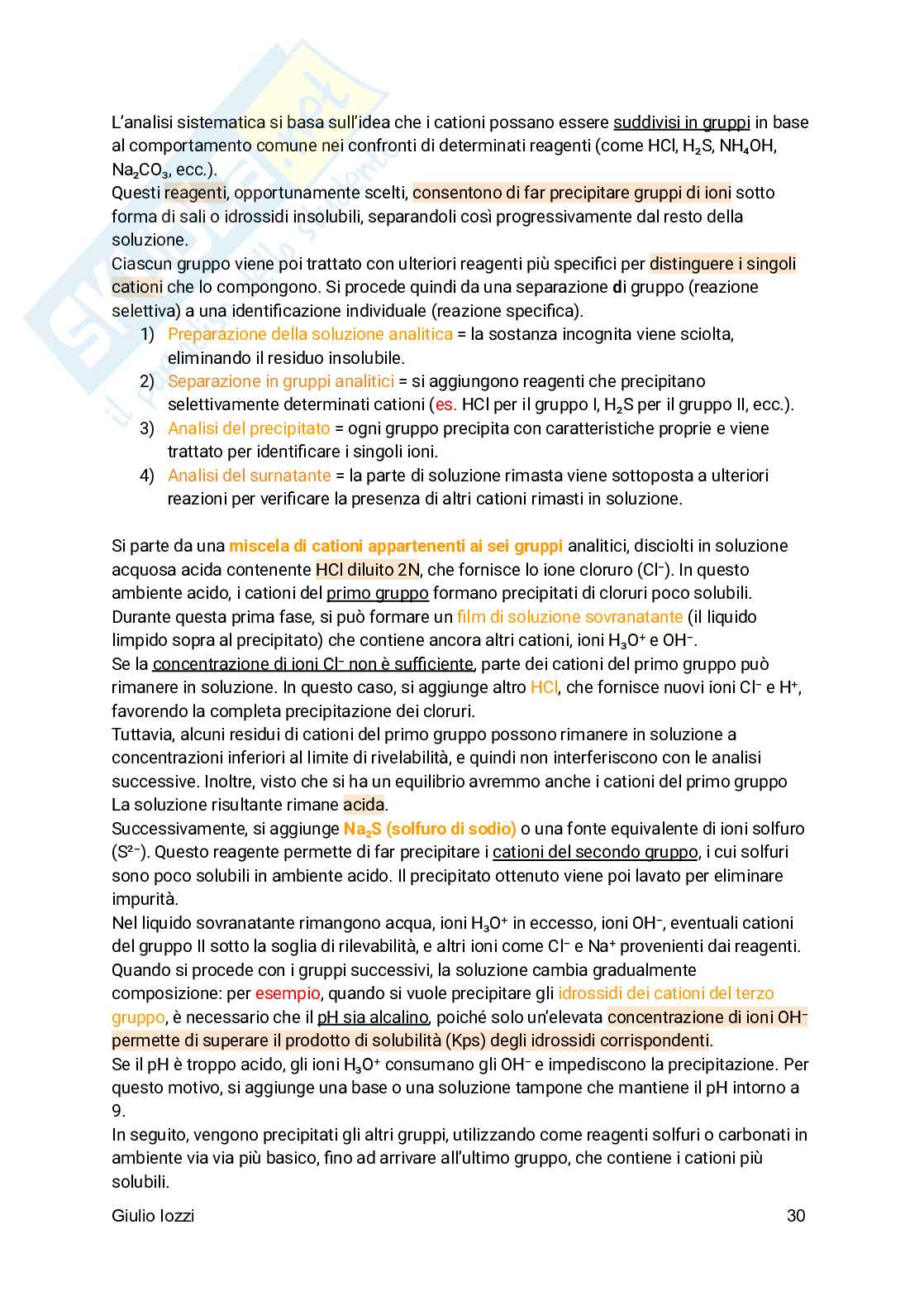 Analisi chimico-farmaceutica qualitativa  Pag. 31