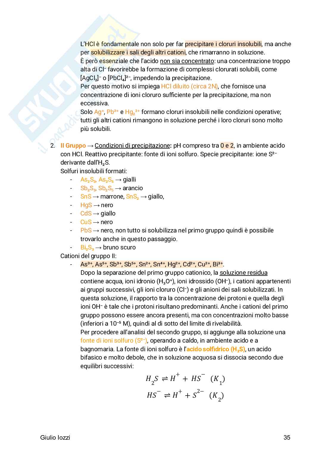 Analisi chimico-farmaceutica qualitativa  Pag. 36