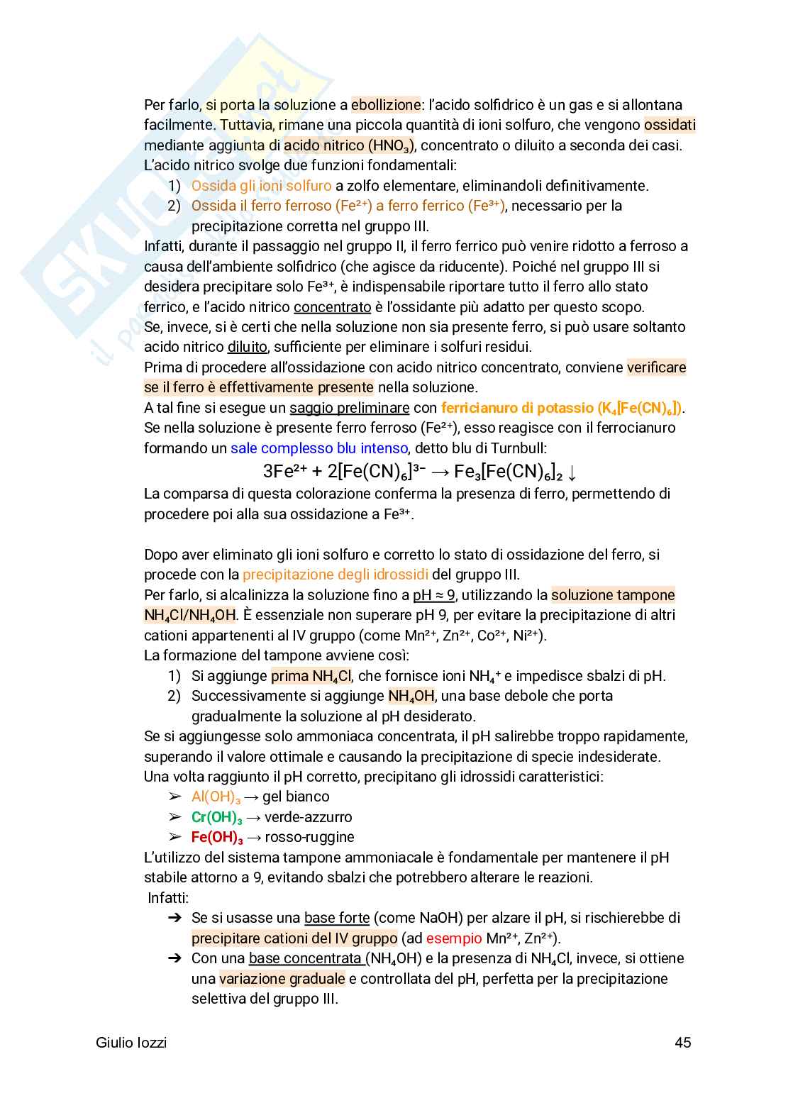 Analisi chimico-farmaceutica qualitativa  Pag. 46