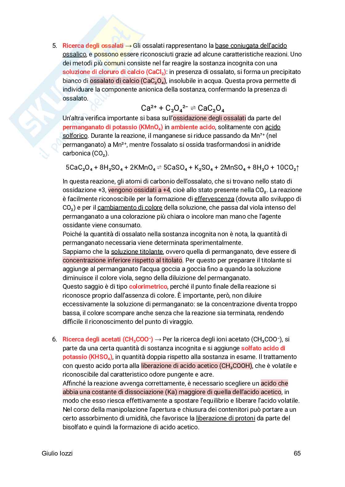 Analisi chimico-farmaceutica qualitativa  Pag. 66