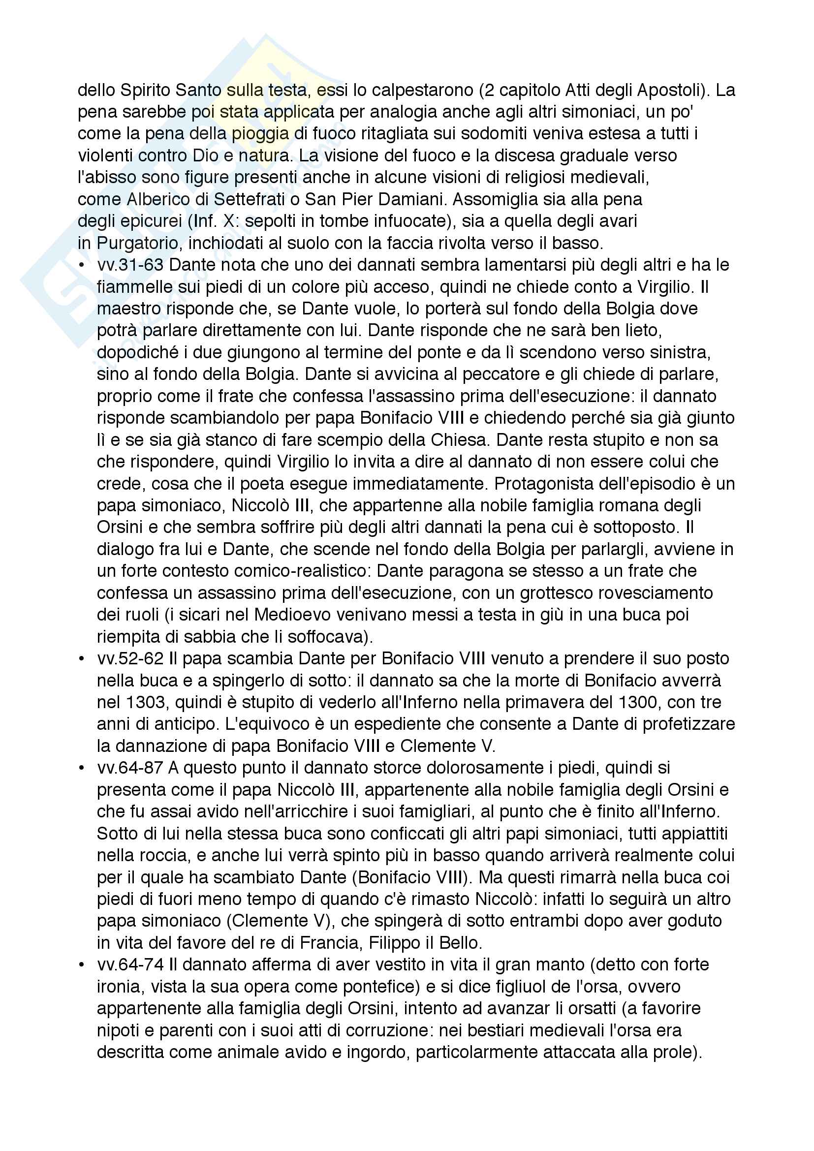 Appunti Inferno, Purgatorio, Paradiso Pag. 16