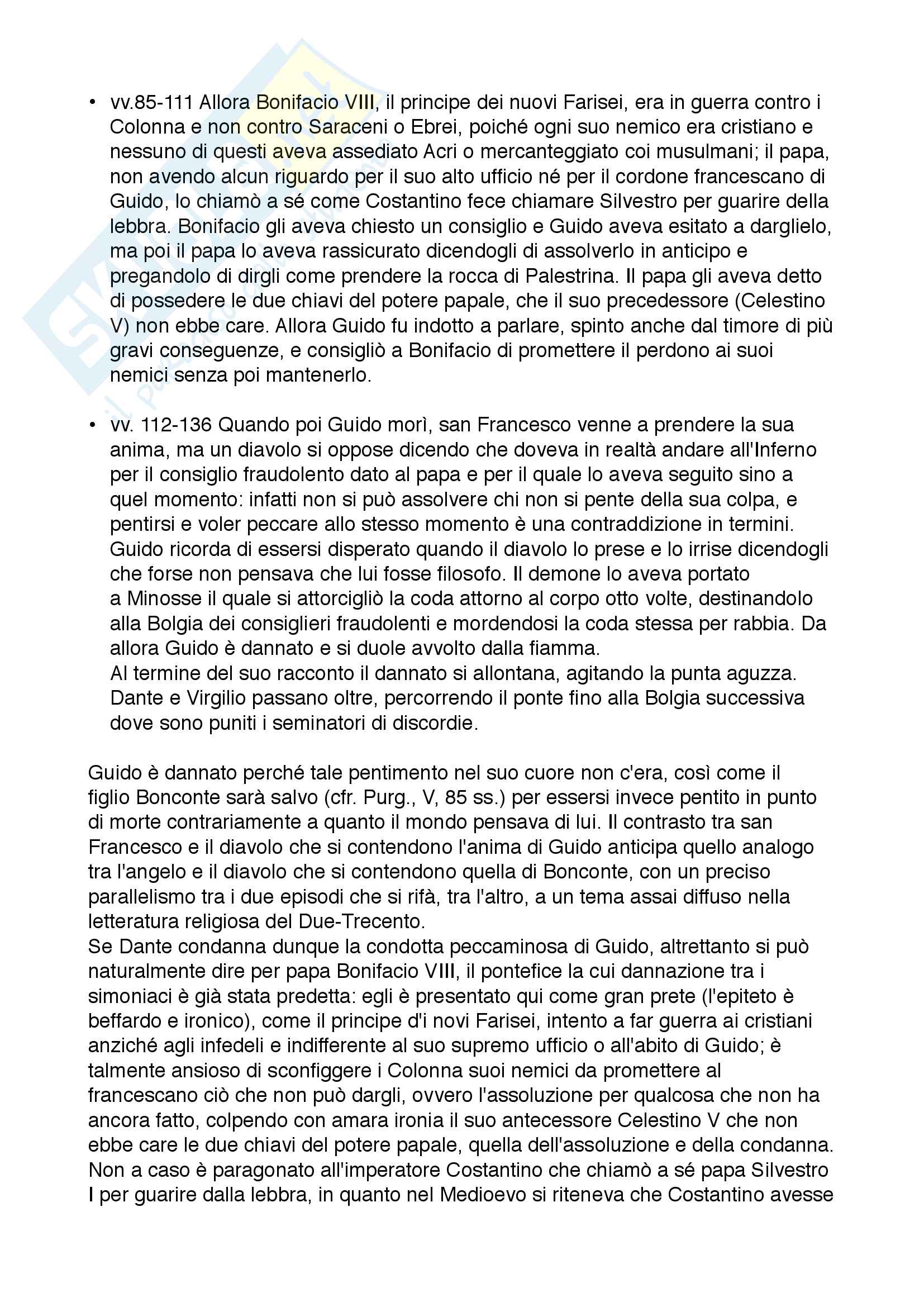 Appunti Inferno, Purgatorio, Paradiso Pag. 21
