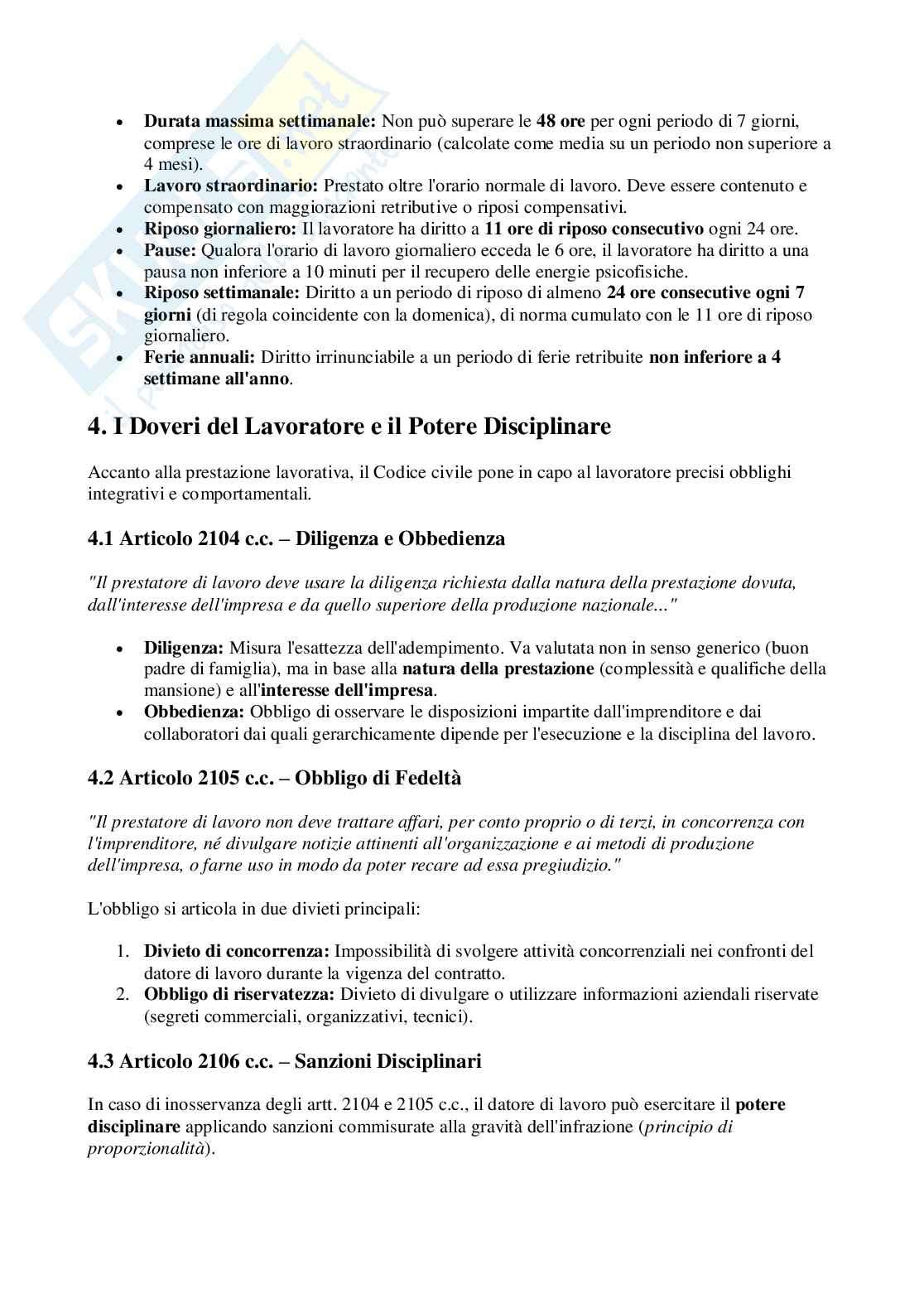 Diritto del lavoro - Origini, articoli di riferimento e tutela della sicurezza Pag. 11