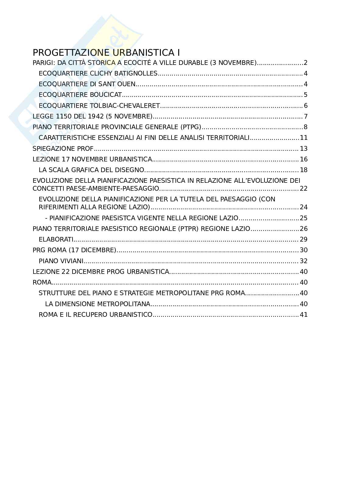 Progettazione urbanistica I Pag. 1