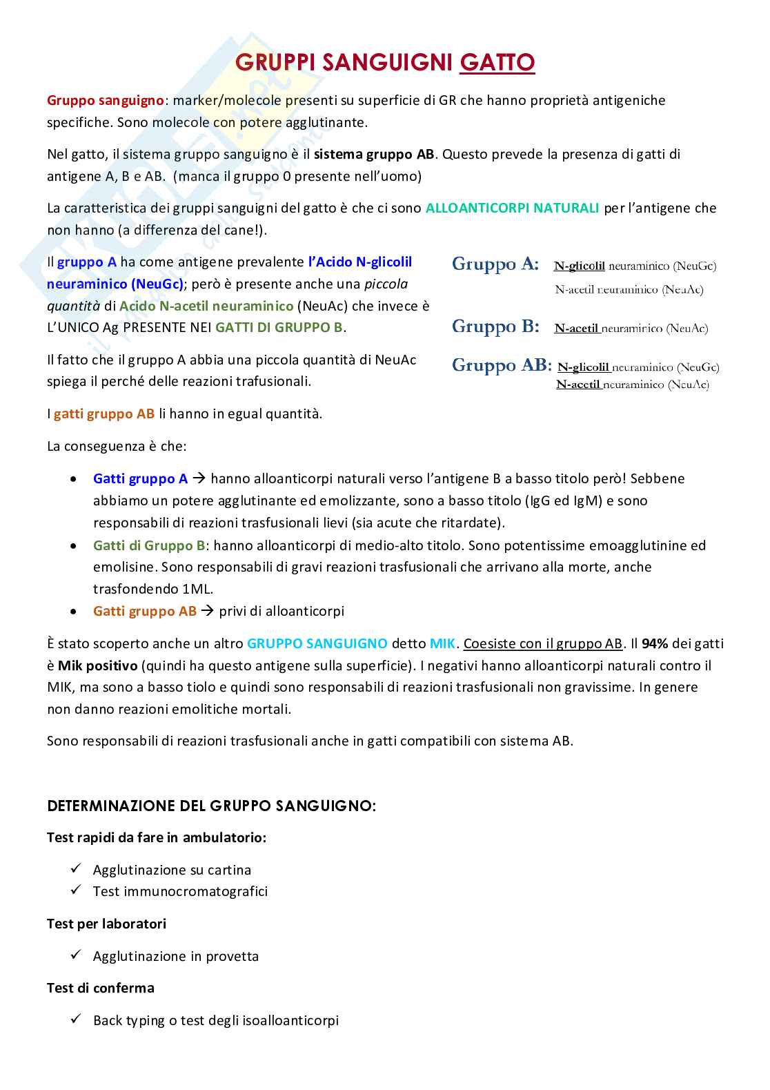 Gruppi sanguingi cane-gatto ed isoeritrolisi neonatale Pag. 6