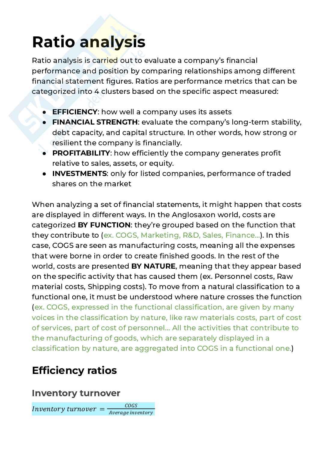 Financial statement analysis - Appunti completi (2025-2026) Pag. 1