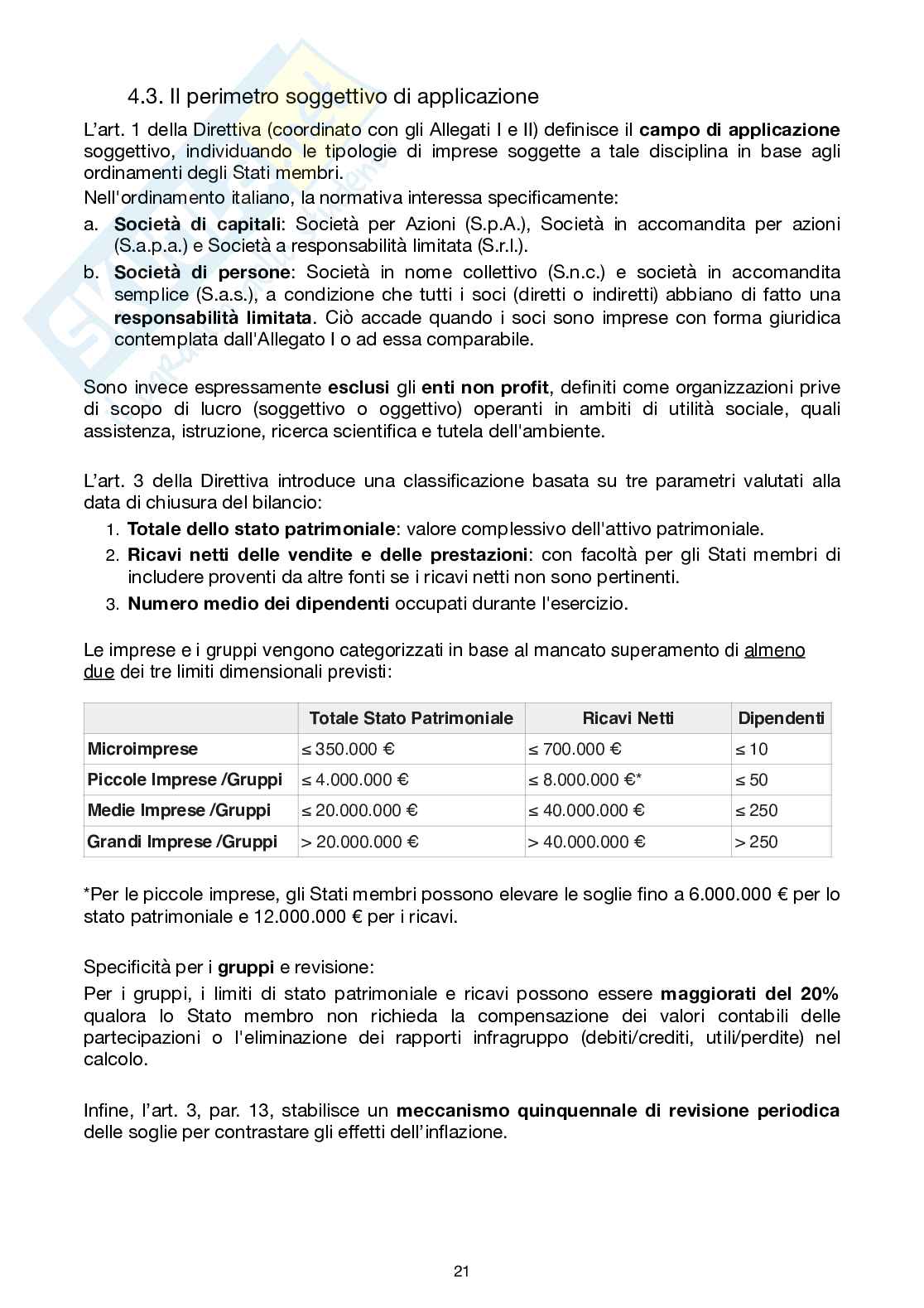 Riassunto esame Ragioneria, Prof. Baldissera Annalisa, libro consigliato  Il bilancio di esercizio delle imprese, Canziani Pag. 26