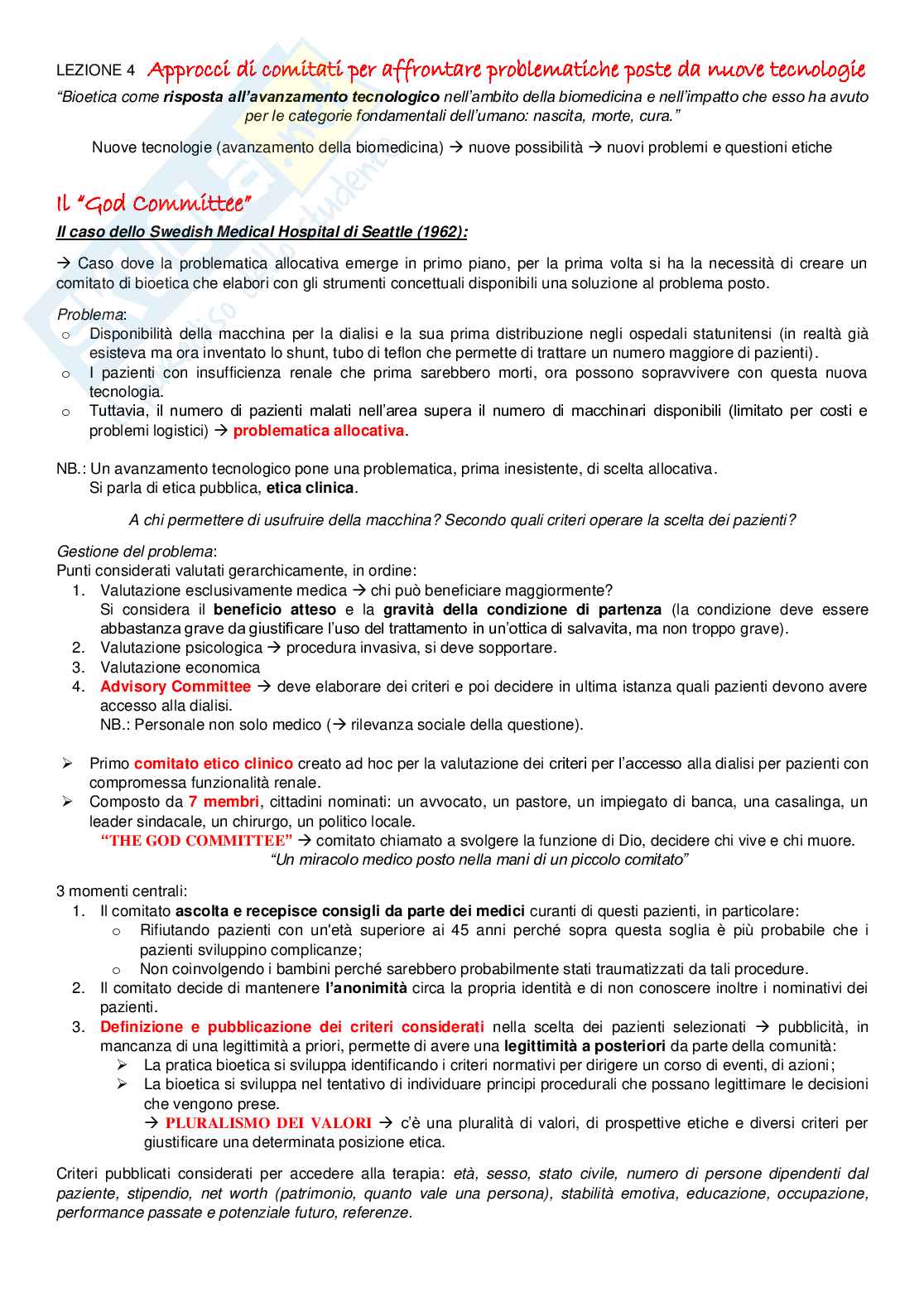 Modulo di Bioetica Pag. 11