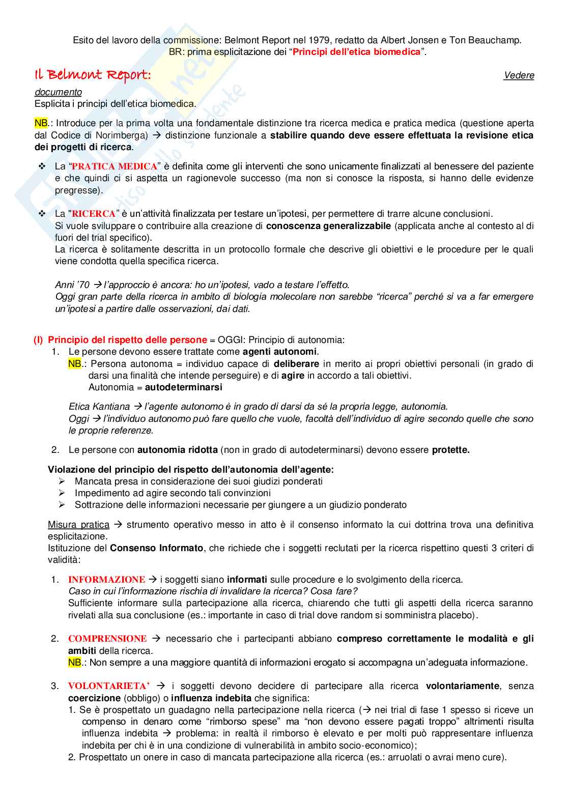 Modulo di Bioetica Pag. 6