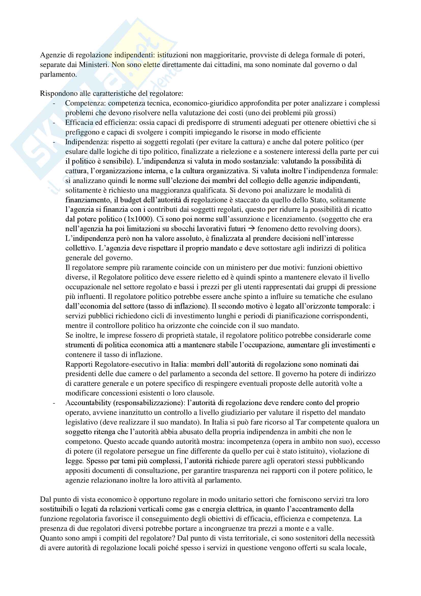 Appunti di "Mercato, concorrenza e Regolamentazione", Professoressa Trabucchi, Integrati con slides, casi e testimonianze; voto ottenuto: 30 Pag. 16