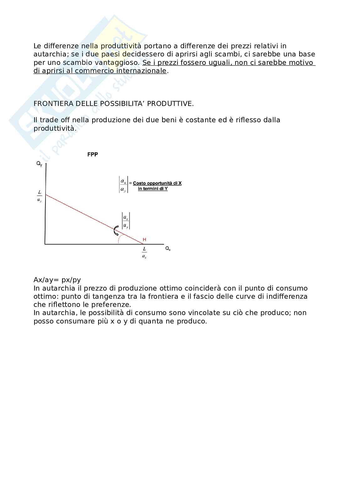 Appunti presi a lezione corso Economia internazionale Pag. 11