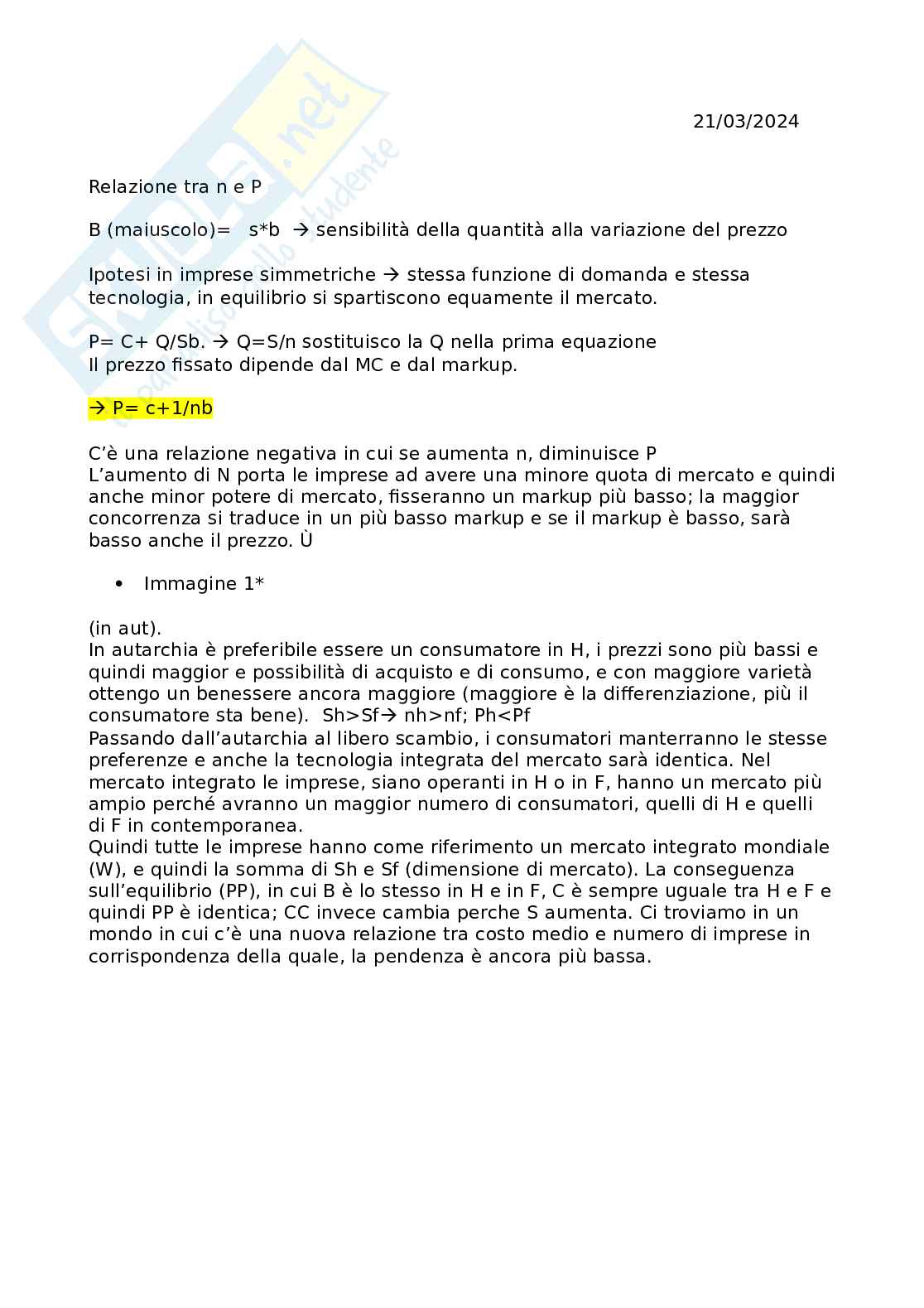 Appunti presi a lezione corso Economia internazionale Pag. 16