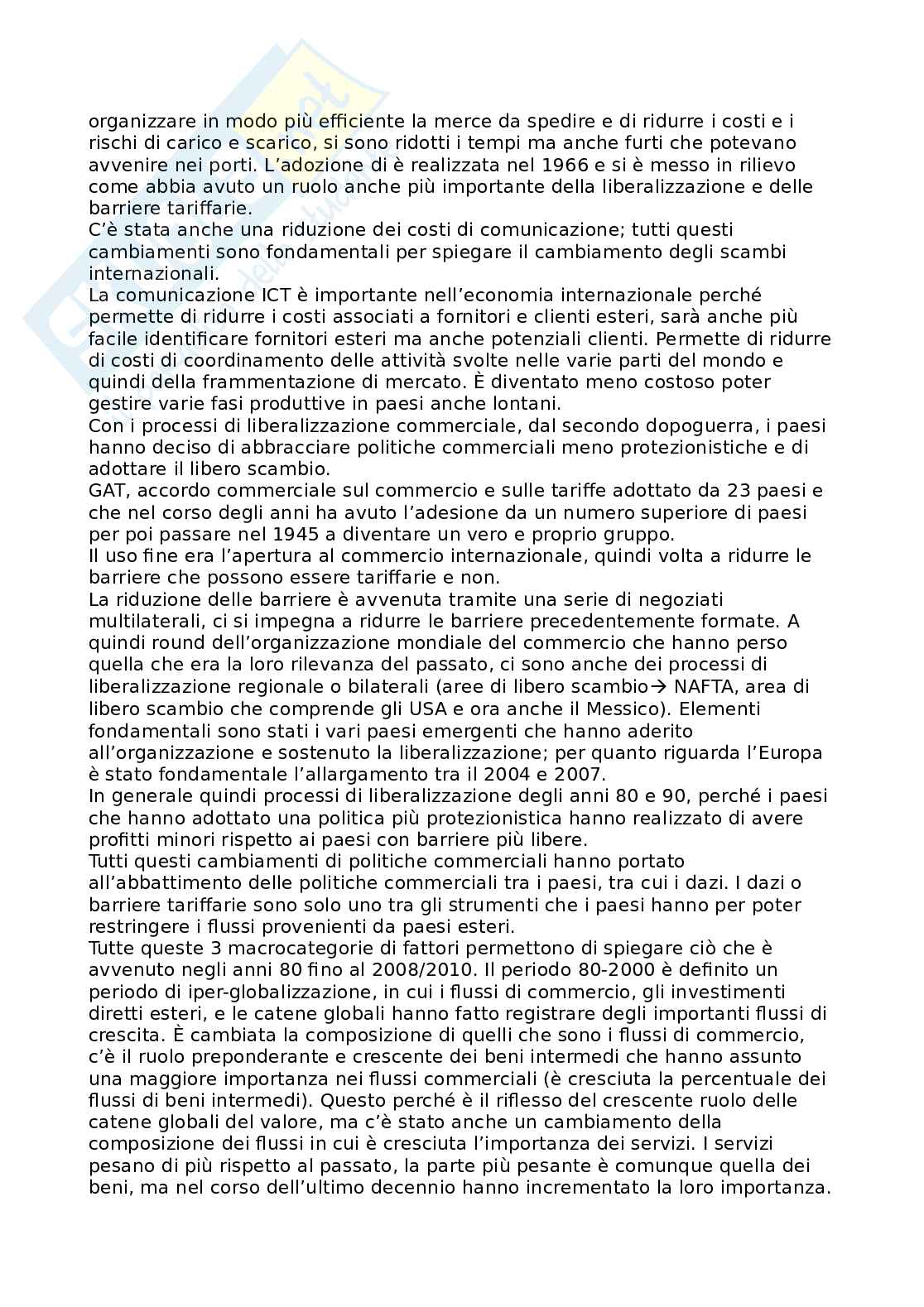 Appunti presi a lezione corso Economia internazionale Pag. 2