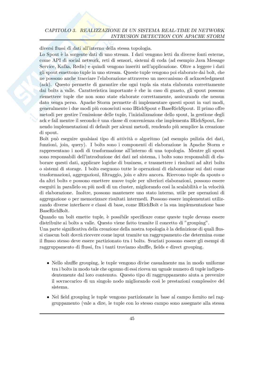 Utilizzo del framework Storm per la realizzazione di un sistema real-time di network intrusion detection Pag. 46