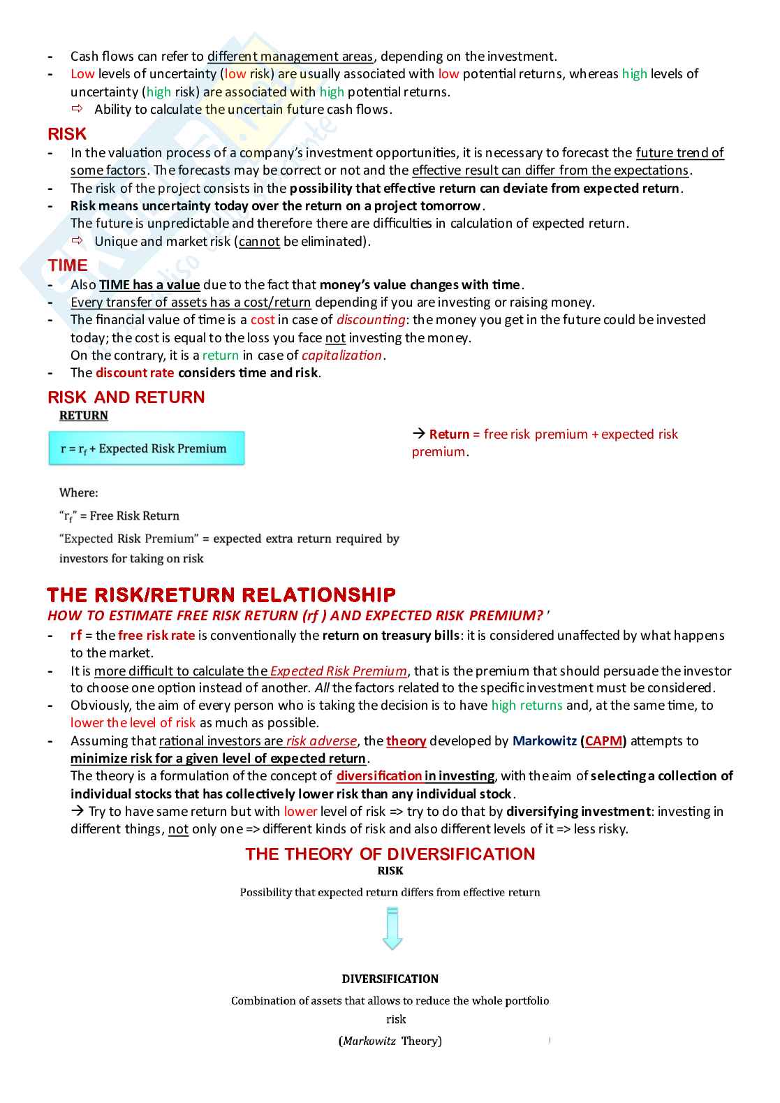 Corporate Finance - Finanza d'impresa (EN) Pag. 11