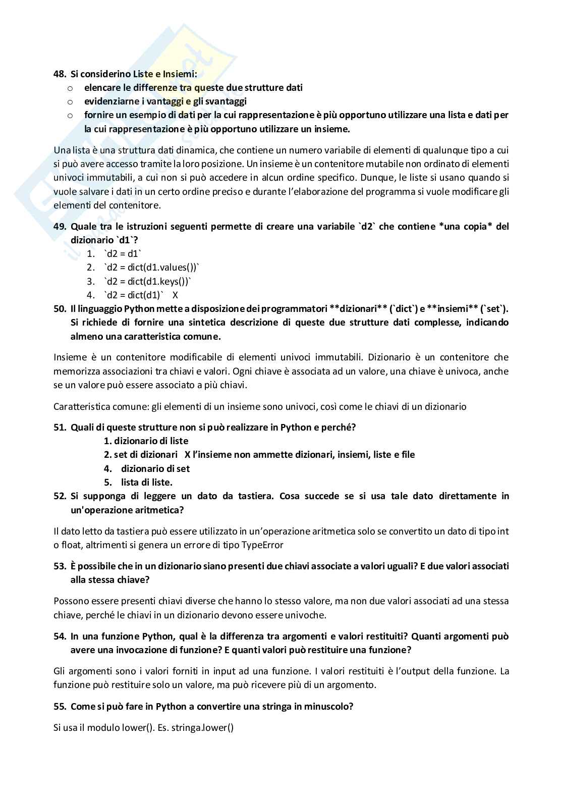 Appunti Informatica con soluzioni appelli d'esame + formulario Pag. 16