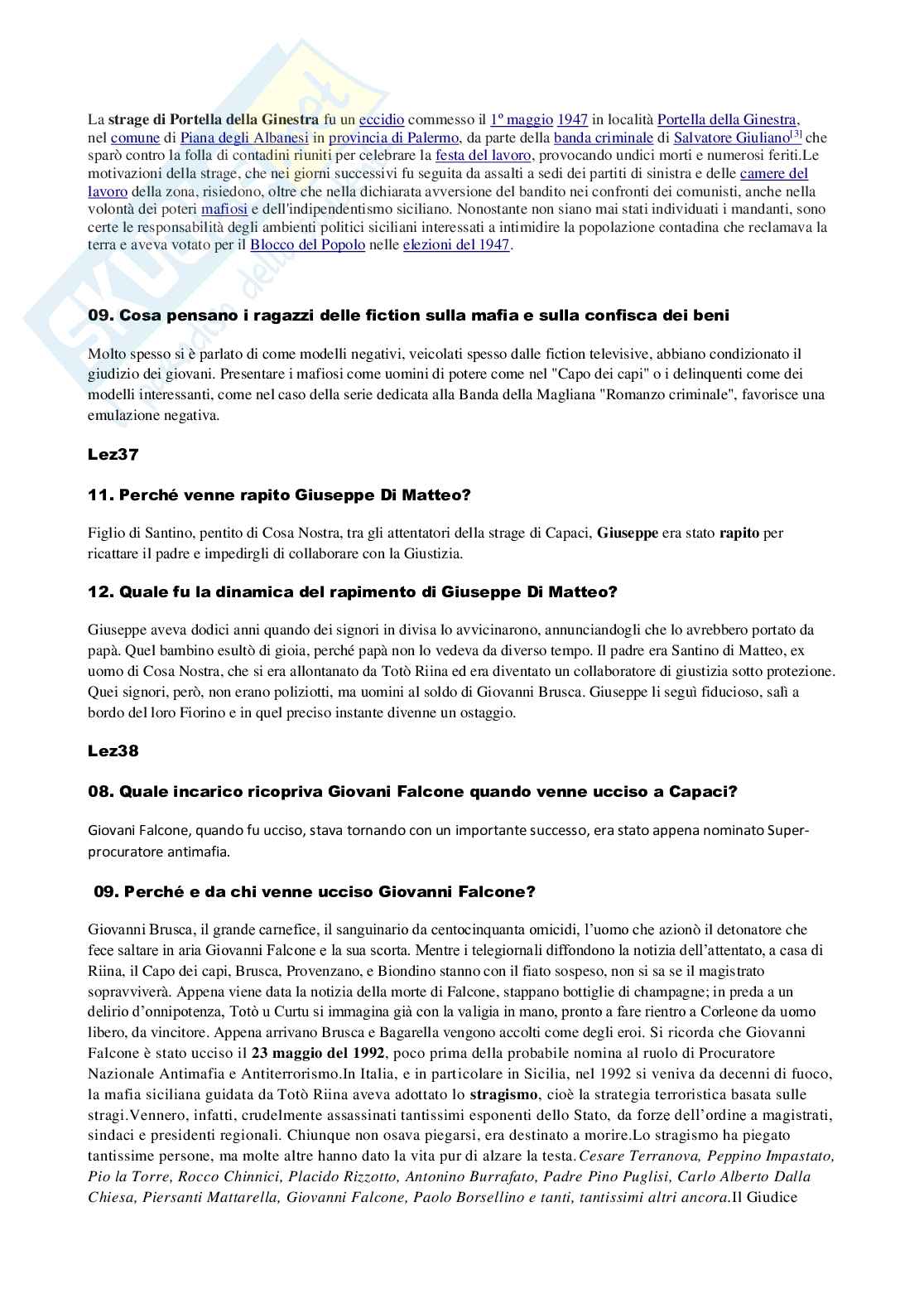 Paniere risposte aperte Sociologia, crimine e devianza Pag. 16