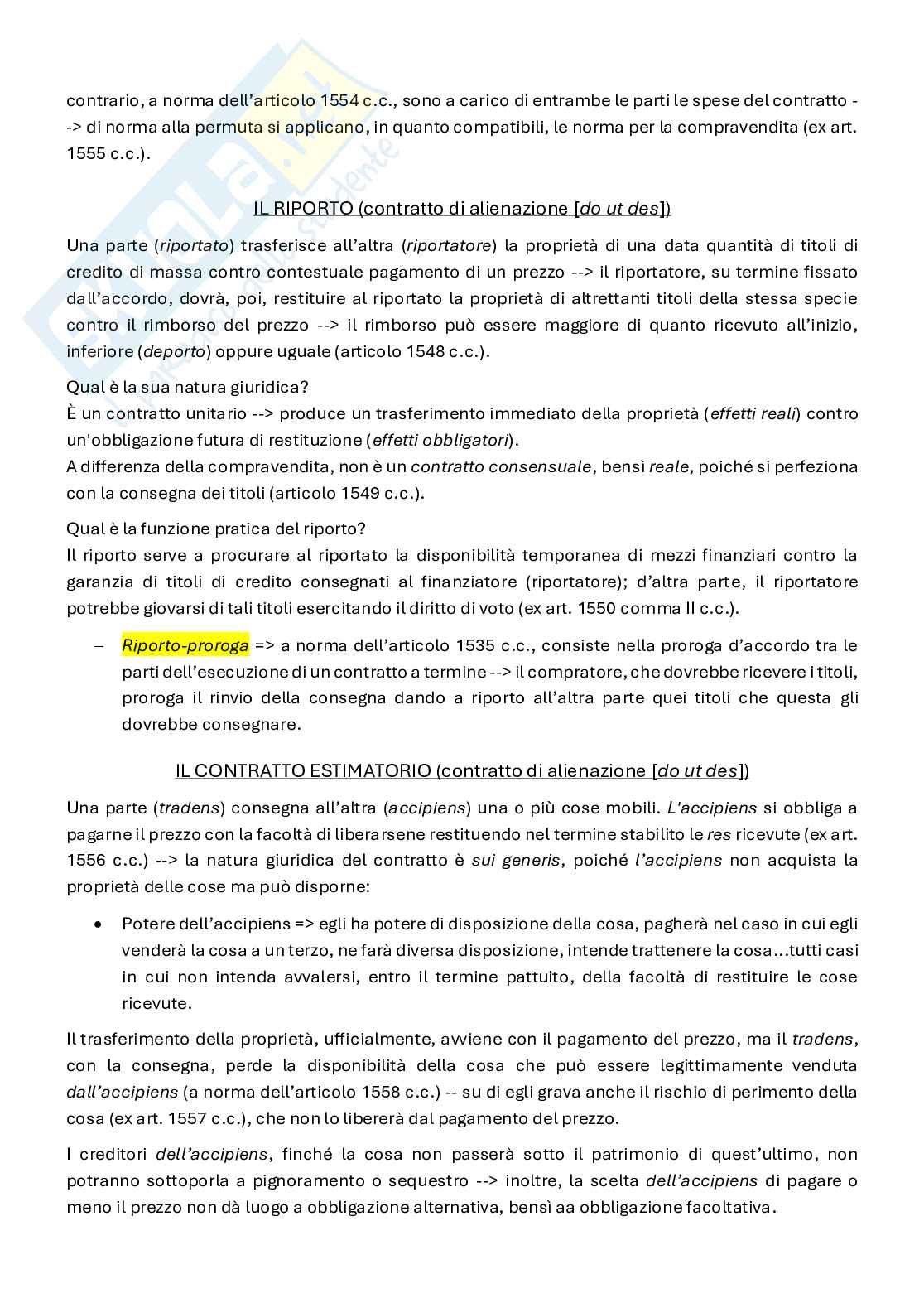 Riassunto esame Istituzioni di diritto privato I, Prof. Panzarini Elisabetta, libro consigliato Istituzioni di diritto privato, Trimarchi Pag. 81