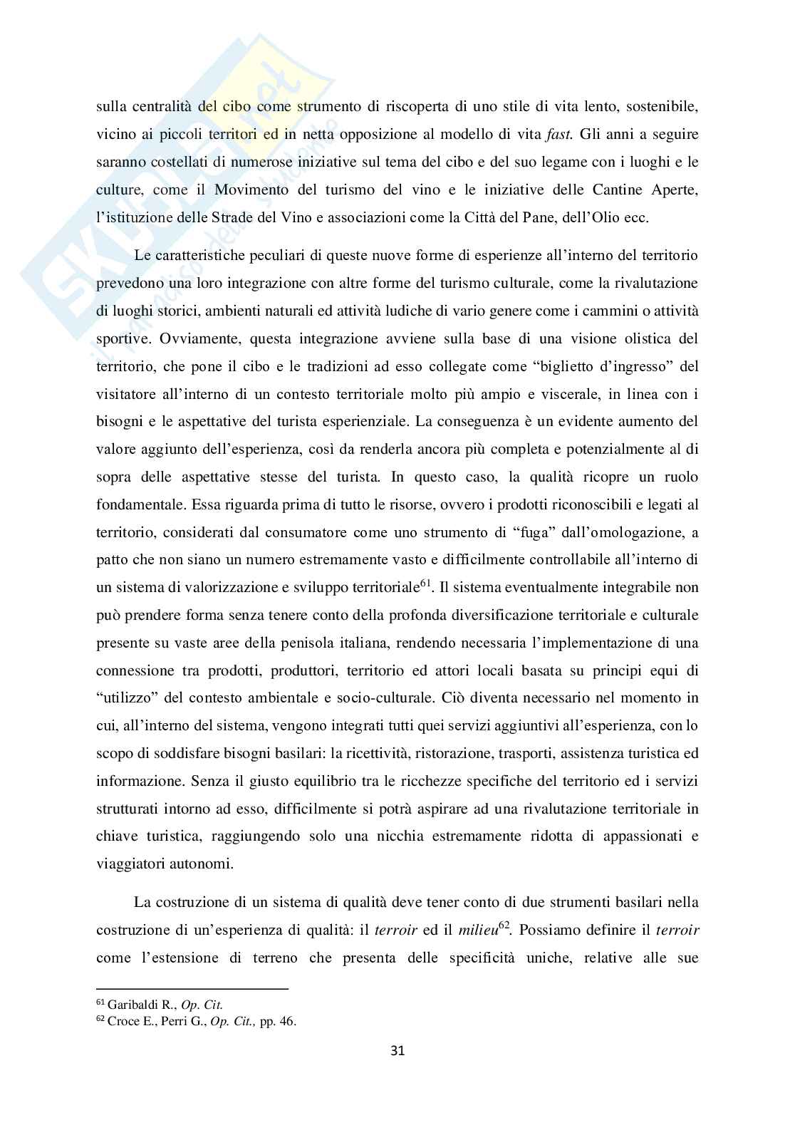 Enogastronomia ed esperienza turistica nelle comunità ospitali Pag. 31