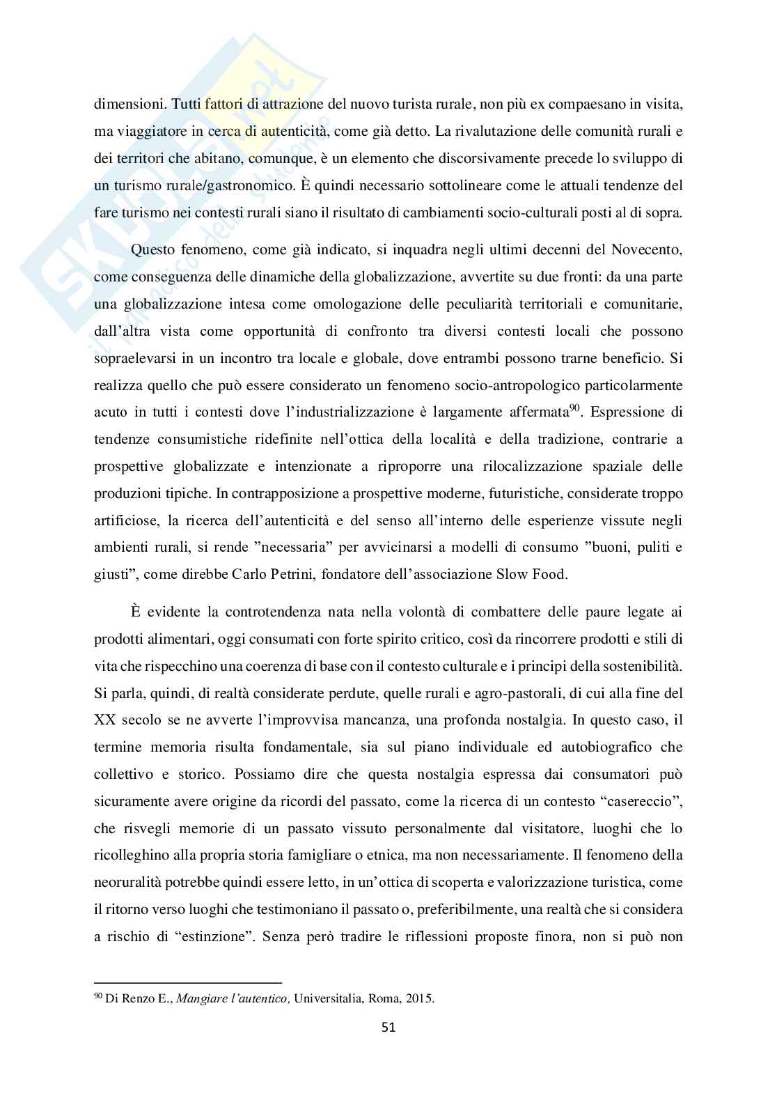 Enogastronomia ed esperienza turistica nelle comunità ospitali Pag. 51