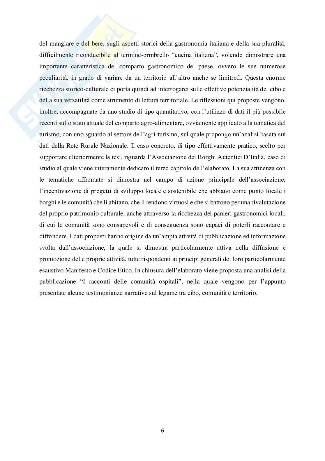 Enogastronomia ed esperienza turistica nelle comunità ospitali Pag. 6