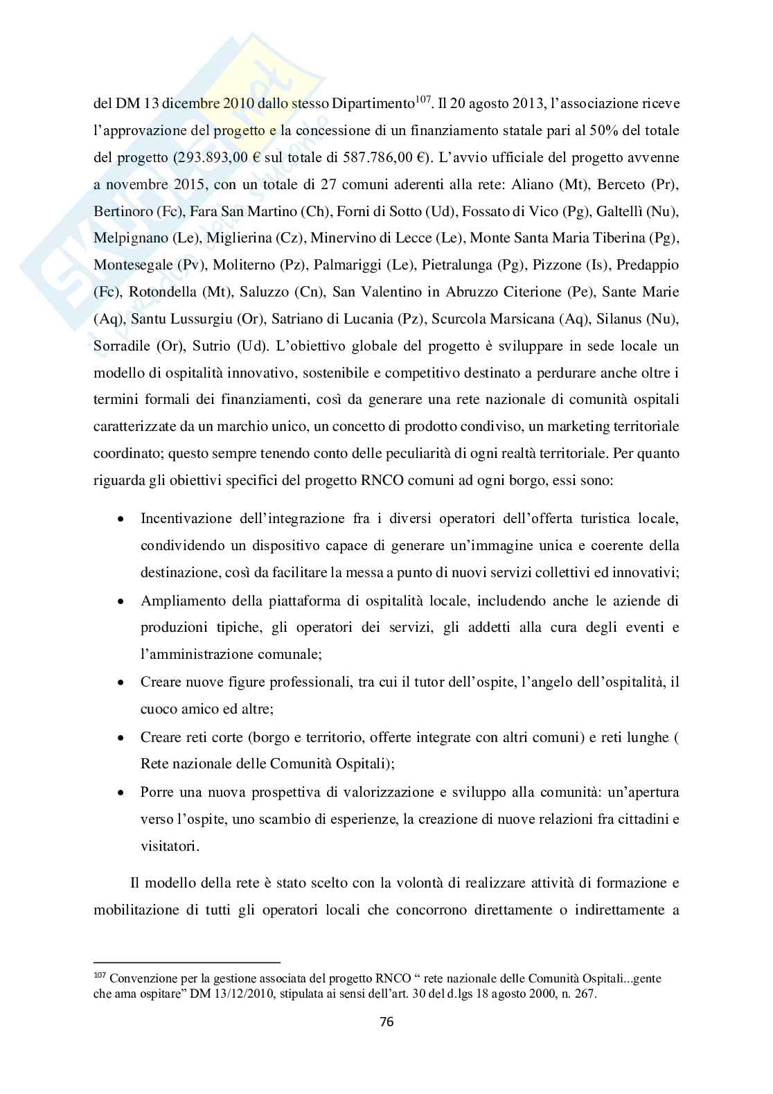 Enogastronomia ed esperienza turistica nelle comunità ospitali Pag. 76