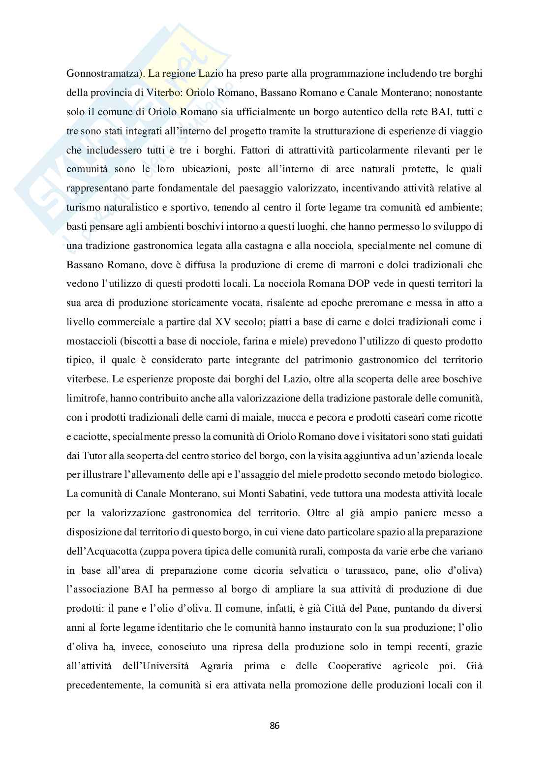 Enogastronomia ed esperienza turistica nelle comunità ospitali Pag. 86