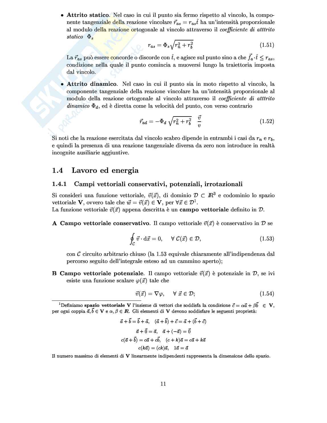 Meccanica razionale Pag. 11
