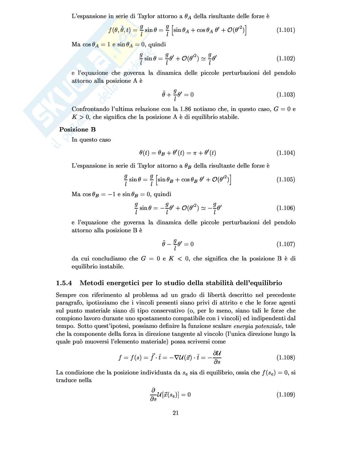 Meccanica razionale Pag. 21