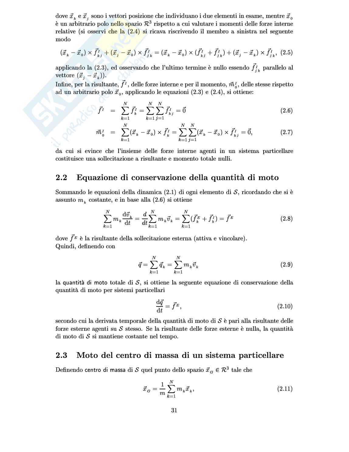 Meccanica razionale Pag. 31